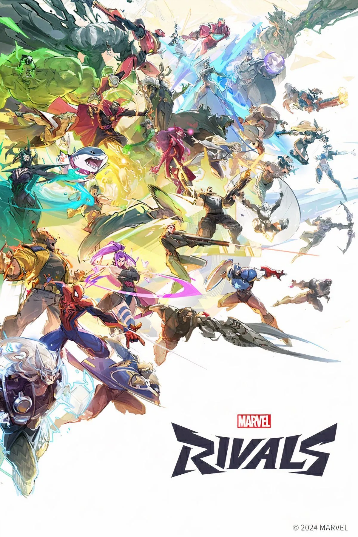 Ảnh collage tổng hợp các nhân vật trong Marvel Rivals