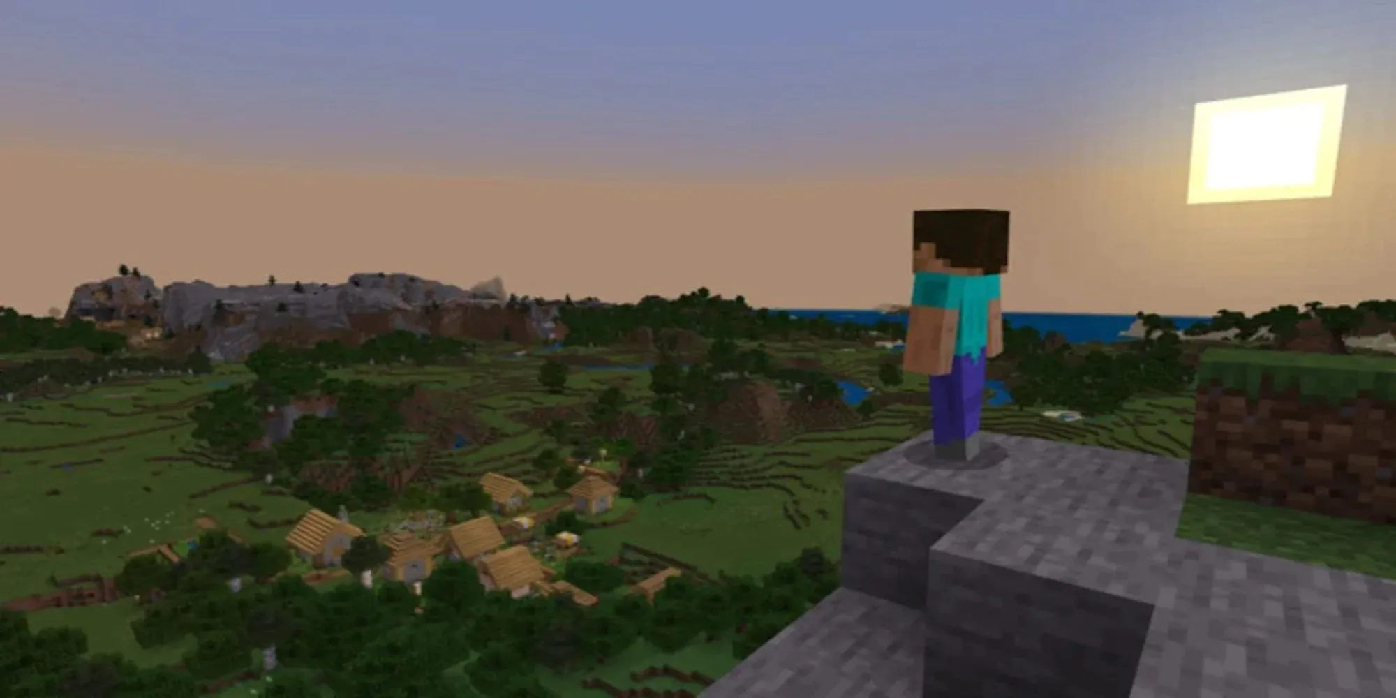 Cảnh gameplay Minecraft nhìn từ góc thứ nhất