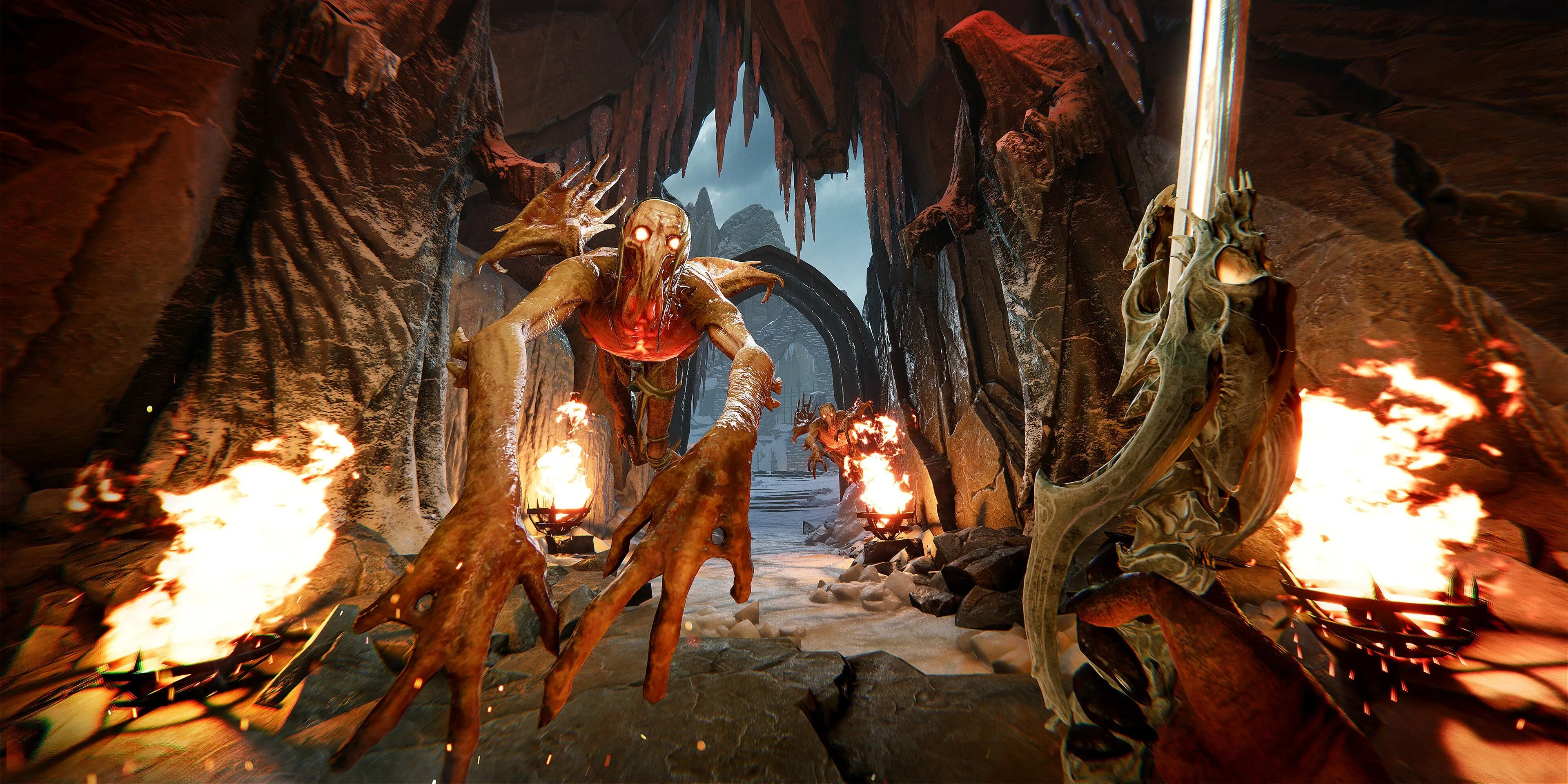 Fighting with the sword in Metal: Hellsinger
