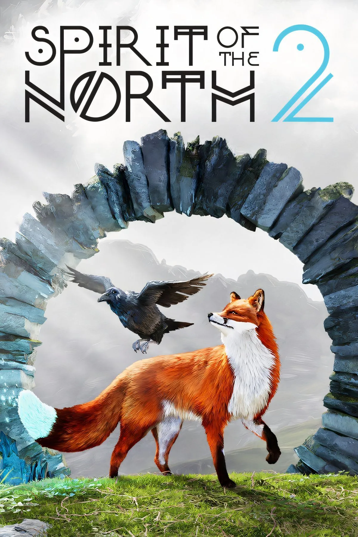 Hình ảnh quảng bá chính thức của game Spirit of the North 2, thể hiện nhân vật cáo