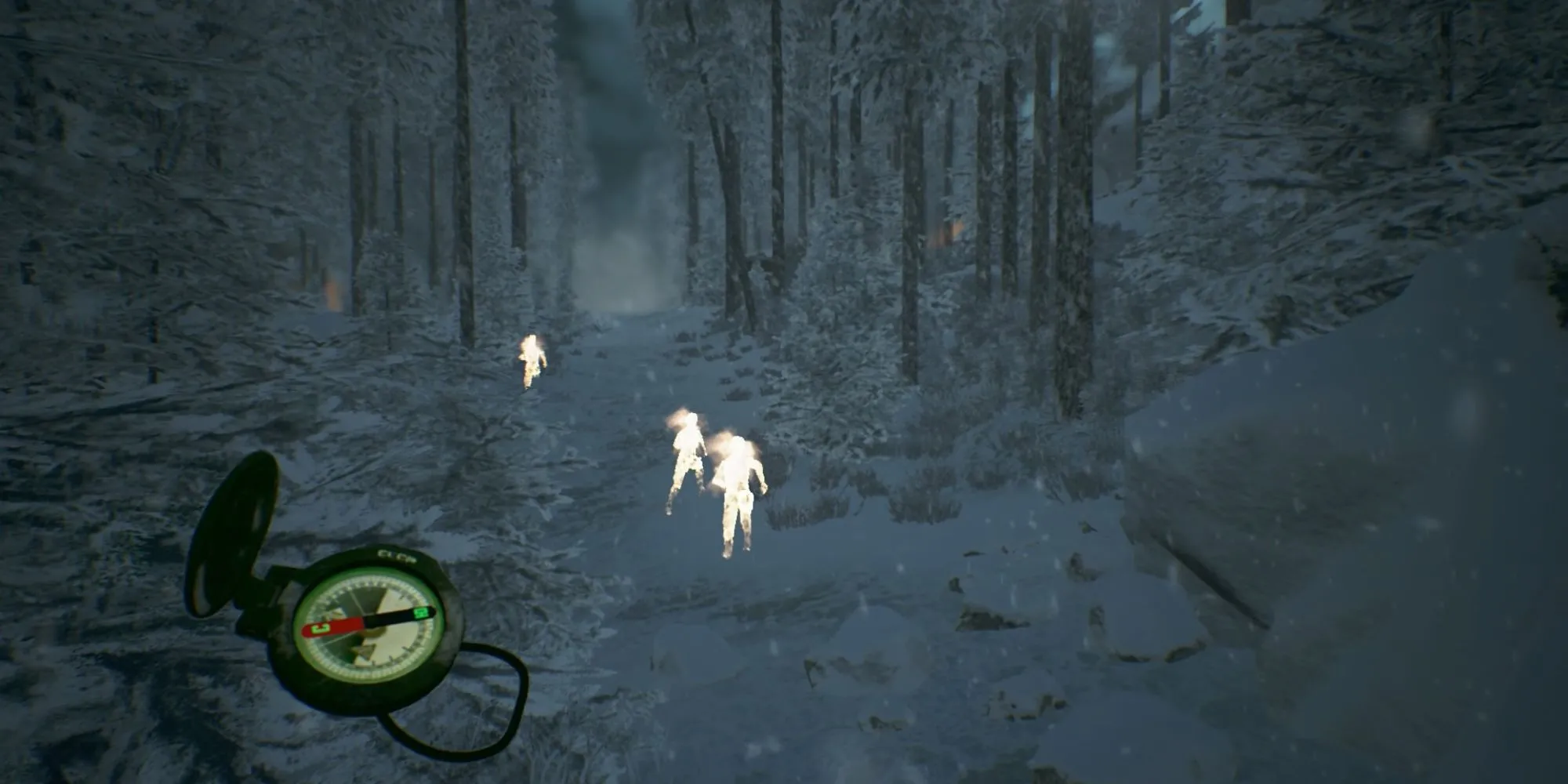 Khung cảnh núi tuyết hoang vắng trong game kinh dị Kholat
