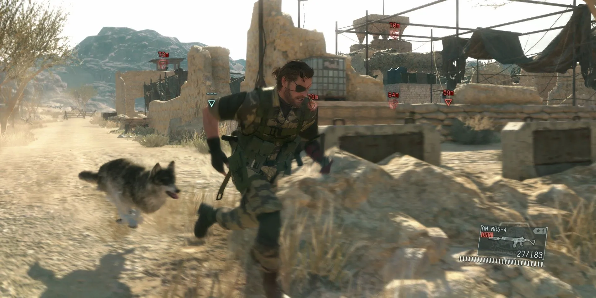 Snake and D-Dog in Metal Gear Solid 5