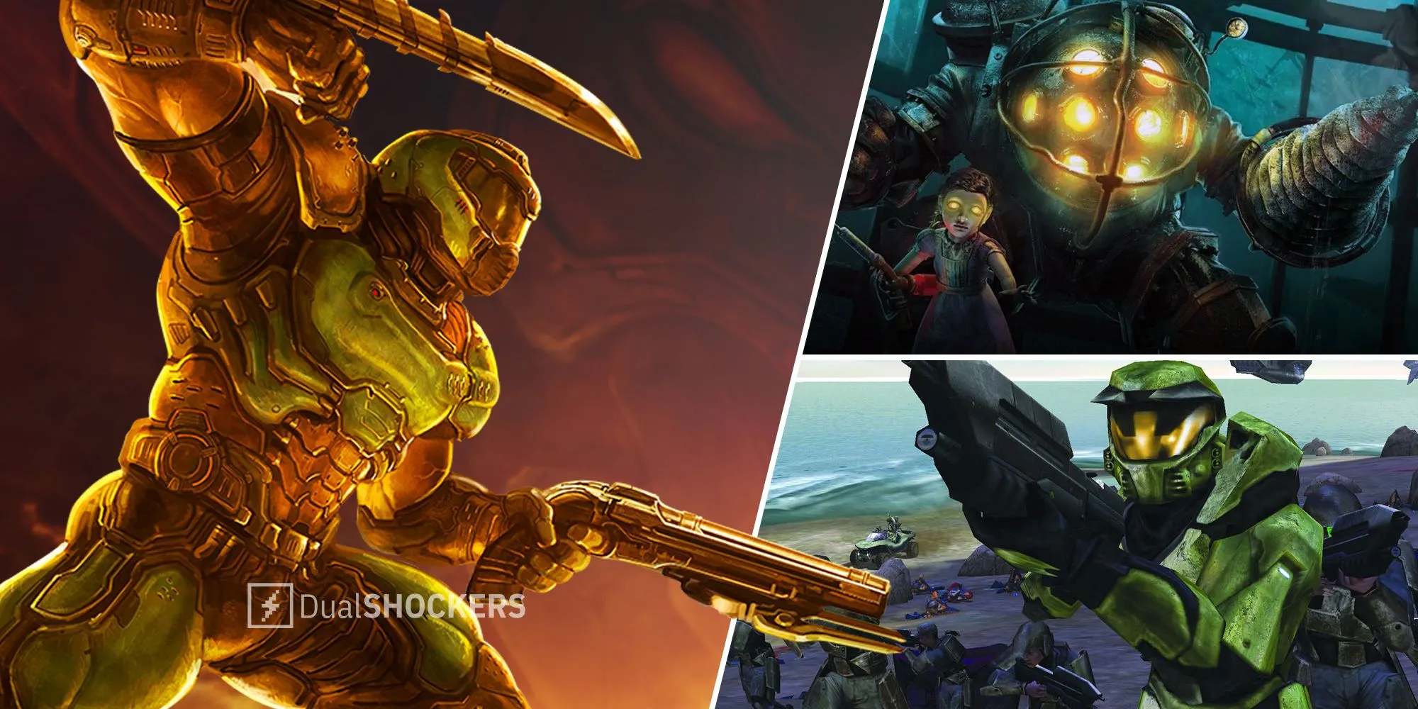 So sánh các tựa game khoa học viễn tưởng như Doom Eternal, Bioshock, Halo