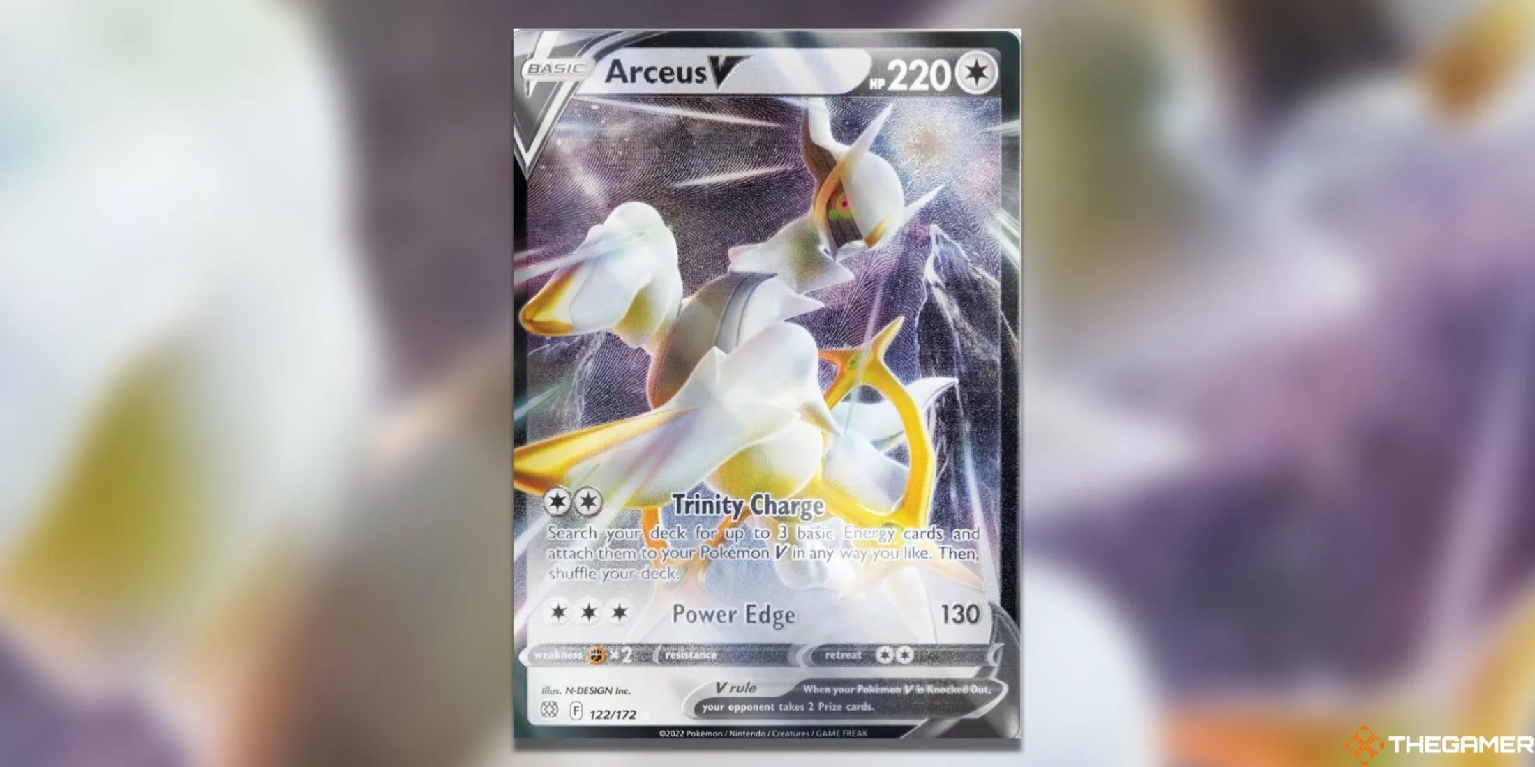 Arceus V Promo Metal Card, một trong những thẻ bài kim loại Pokemon TCG giá trị nhất