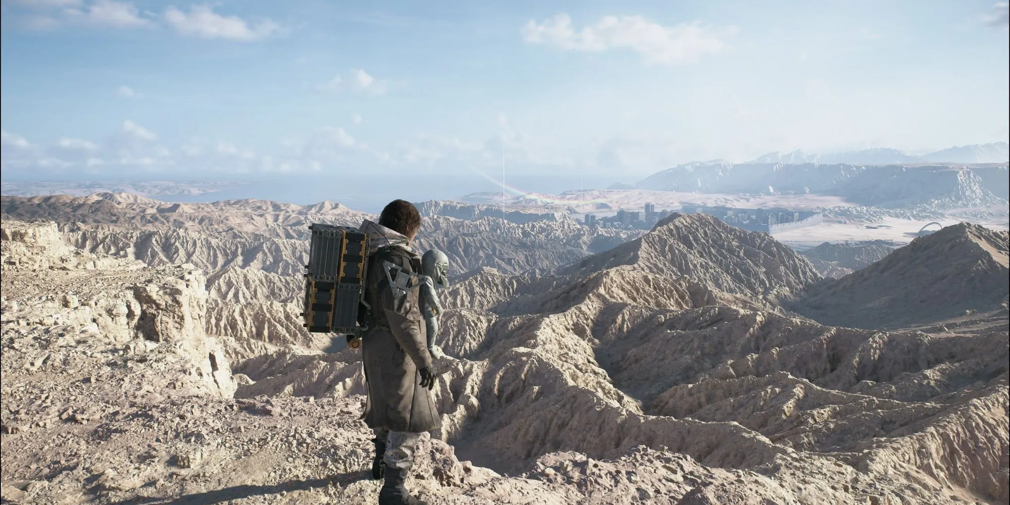 Bầu trời và cảnh quan ấn tượng thể hiện chất lượng đồ họa của Death Stranding 2
