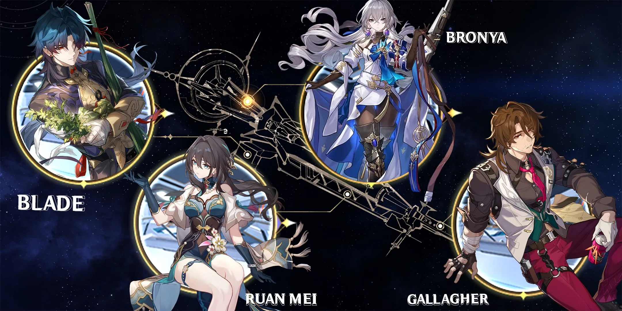 Blade cùng Ruan Mei, Bronya và Gallagher tạo thành đội hình mạnh mẽ, dễ tiếp cận cho người chơi F2P