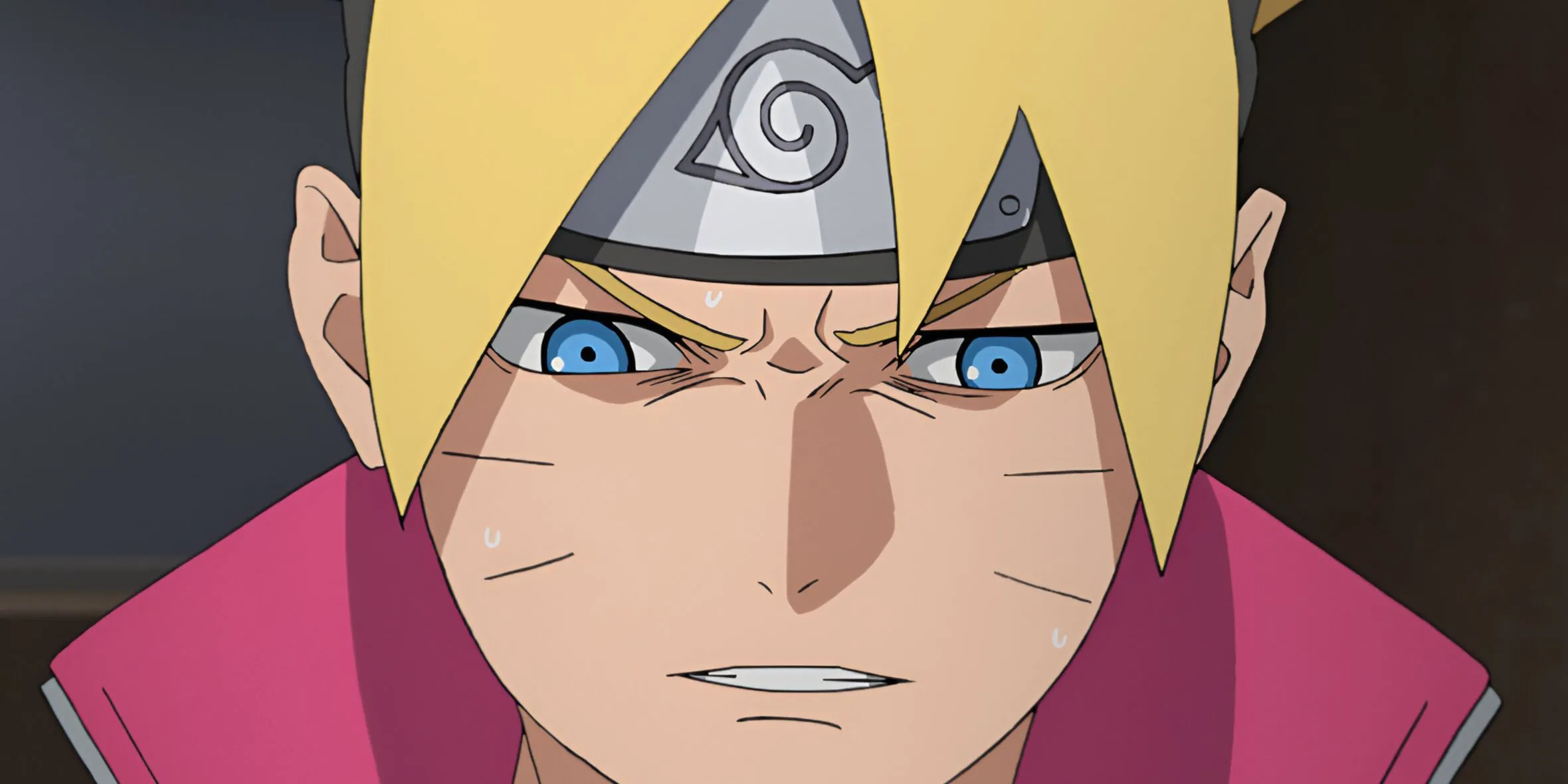 Boruto Uzumaki với ánh mắt lo lắng, thể hiện sự trưởng thành và những thách thức lớn trong Boruto Two Blue Vortex
