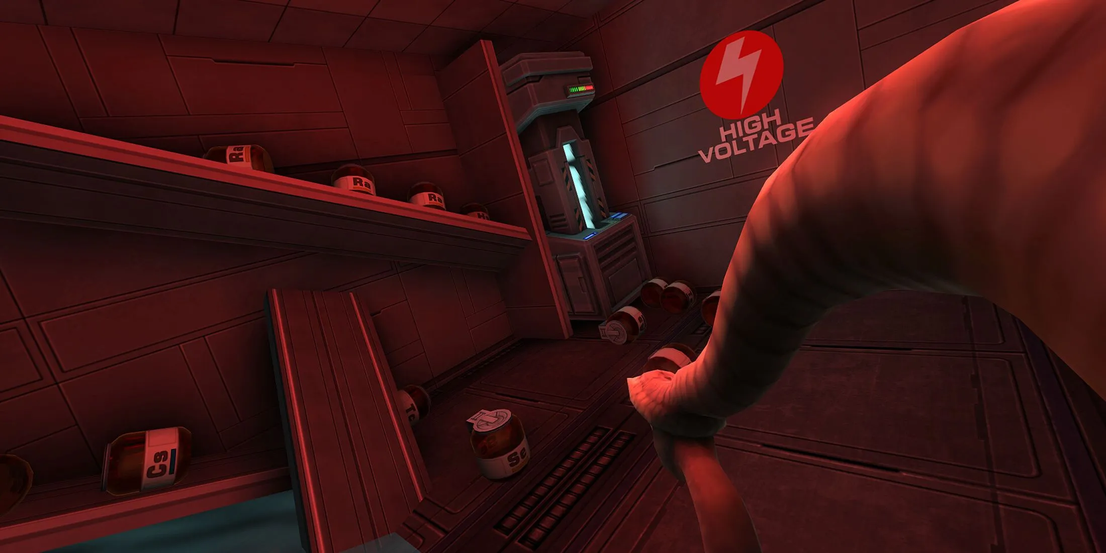 Cảnh điện cao thế trong System Shock 2 Remaster