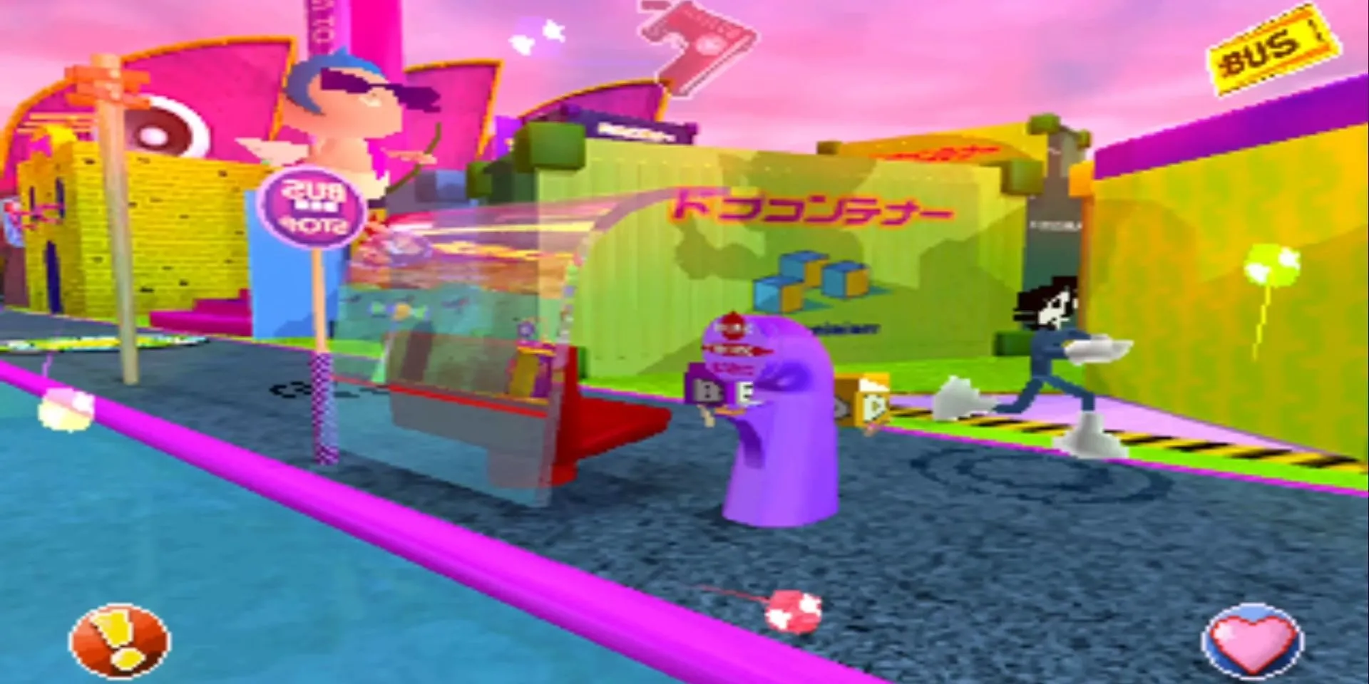 Chạy trốn khỏi kẻ thù trong Planet Dob, một tựa game phiêu lưu kỳ lạ tập trung vào âm nhạc của ban nhạc Nhật Bản