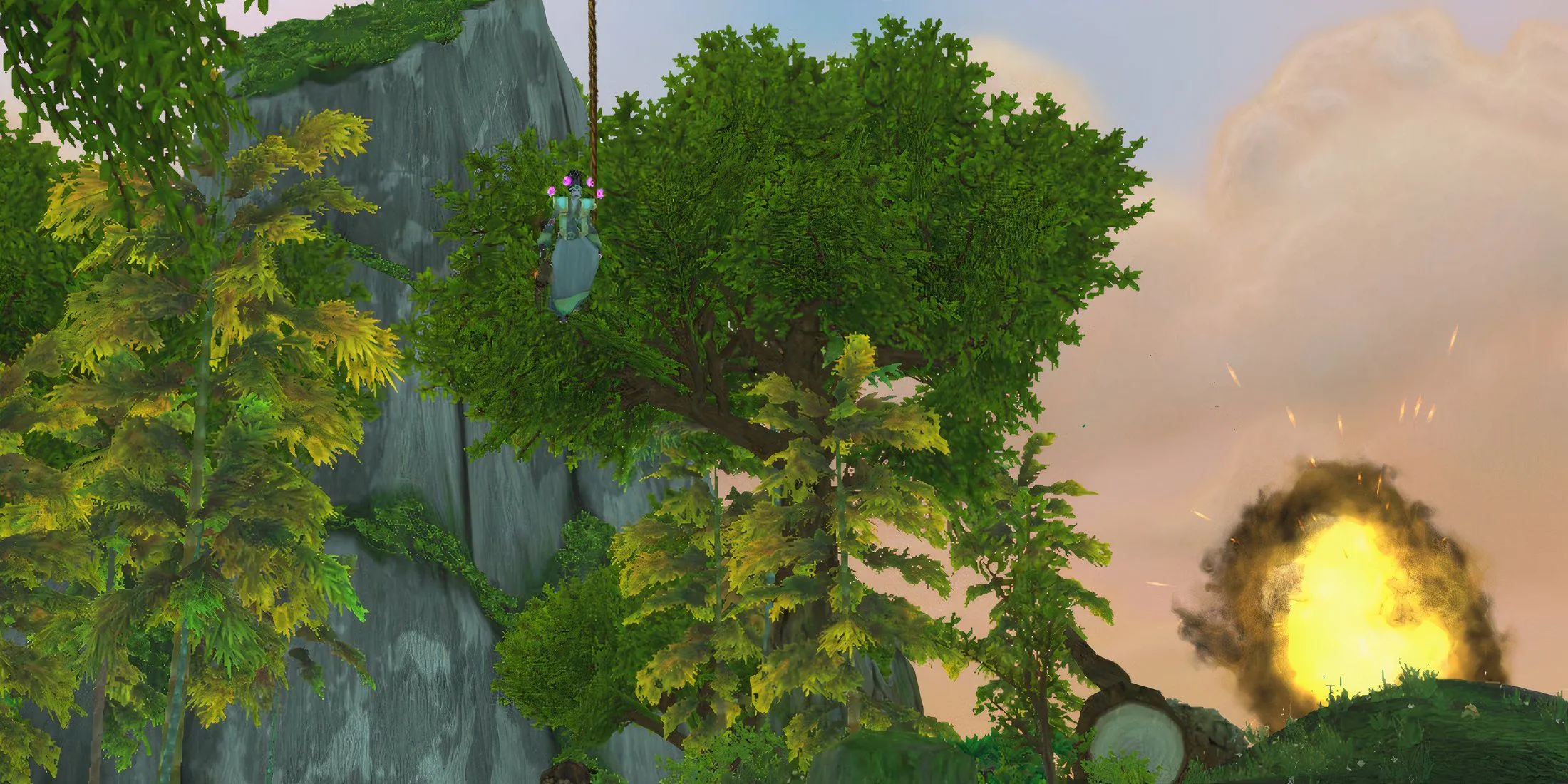 Game thủ tiếp đất an toàn tại Rừng Ngọc Bích (Jade Forest) Pandaria sau chuỗi nhiệm vụ trong WoW MoP