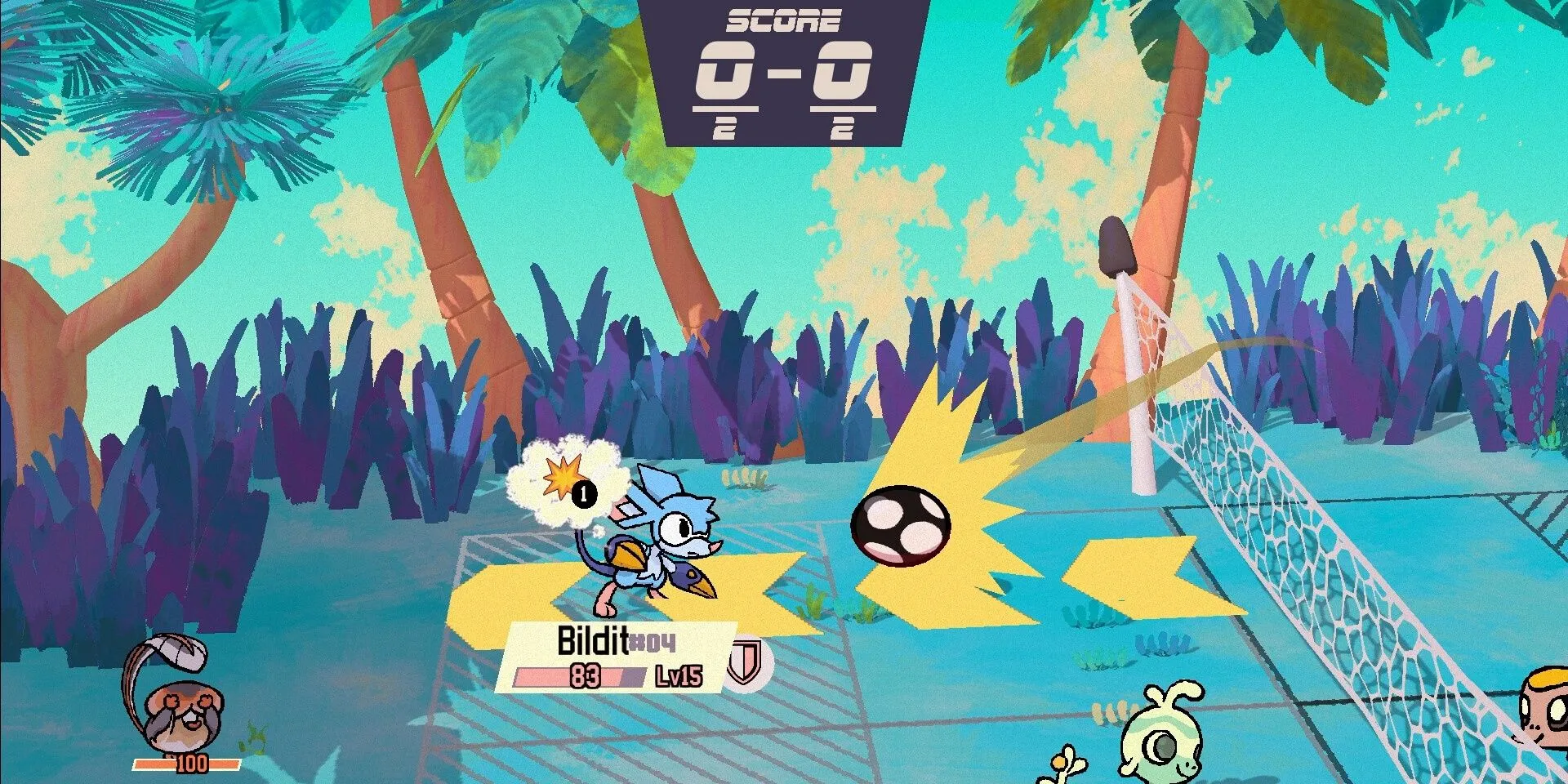 Gameplay bóng chuyền chiến đấu độc đáo trong Beastieball