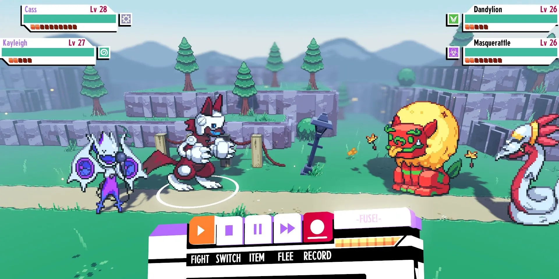 Gameplay chiến đấu 2v2 và hệ thống Fusion trong Cassette Beasts