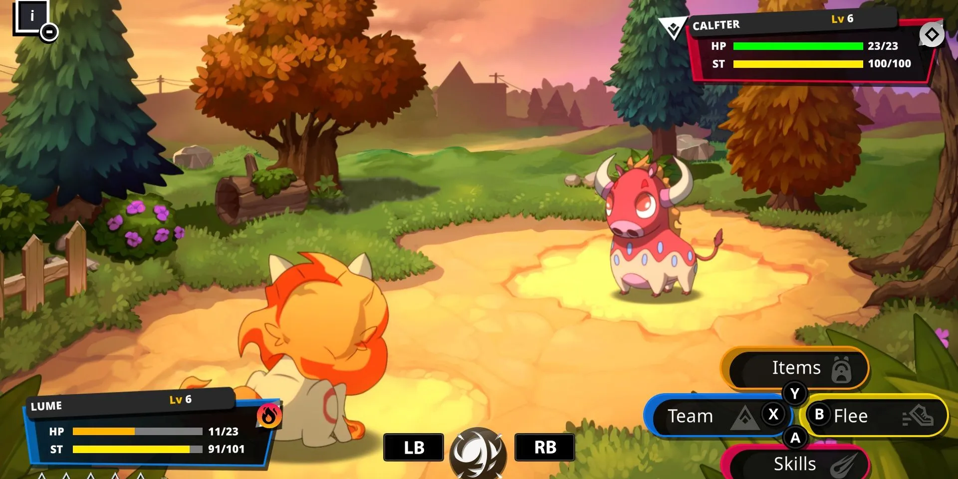 Gameplay chiến đấu trong Nexomon Extinction