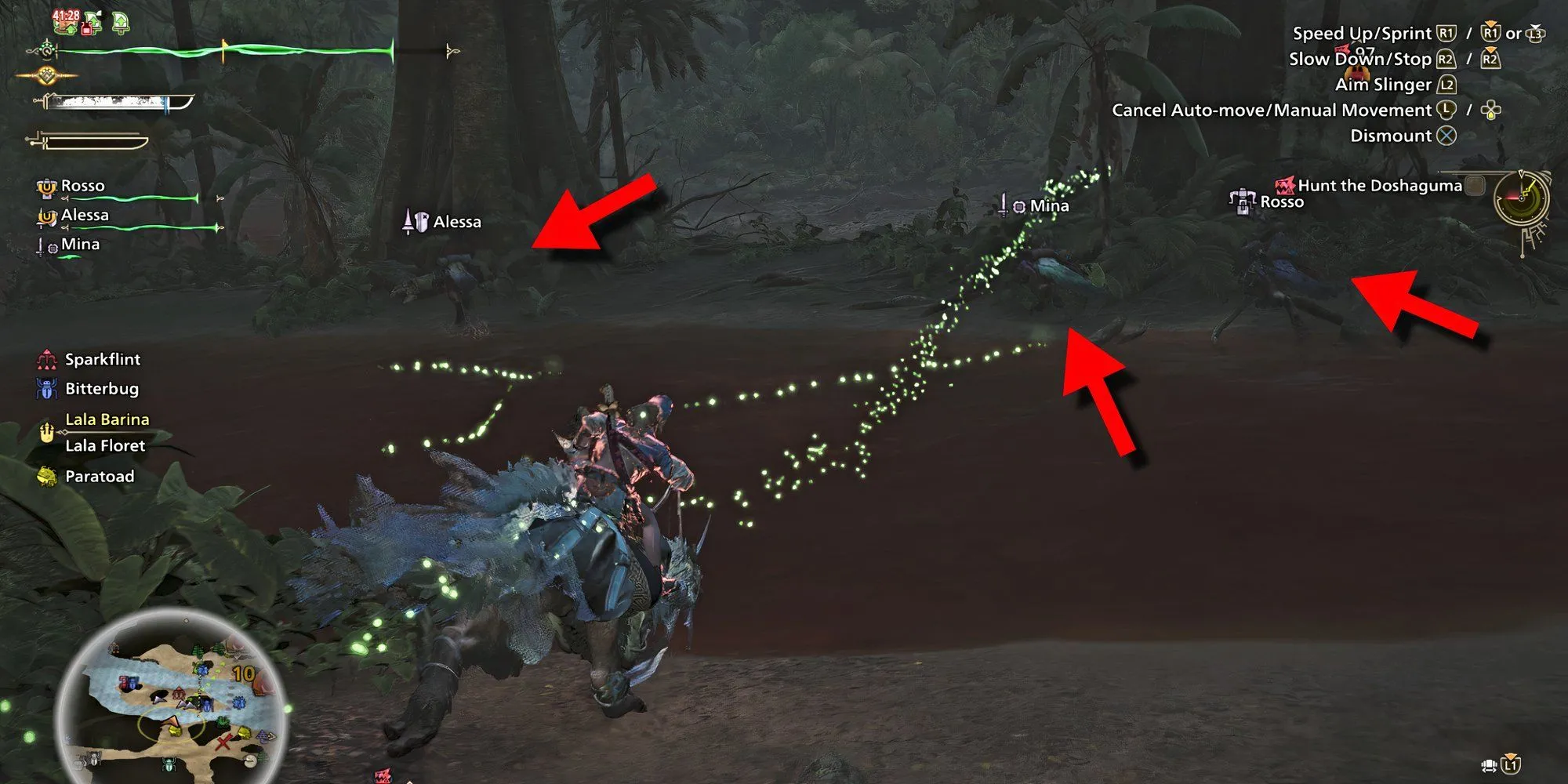 Giao diện tùy chọn Support Hunters trong Monster Hunter Wilds với các NPC sẵn sàng hỗ trợ người chơi