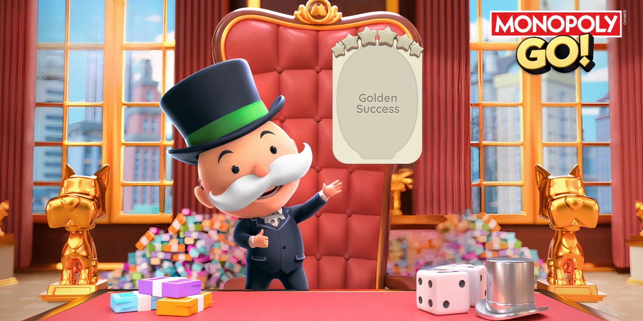 Gói Sticker Đỏ Monopoly GO và Sticker 6 Sao Hiếm