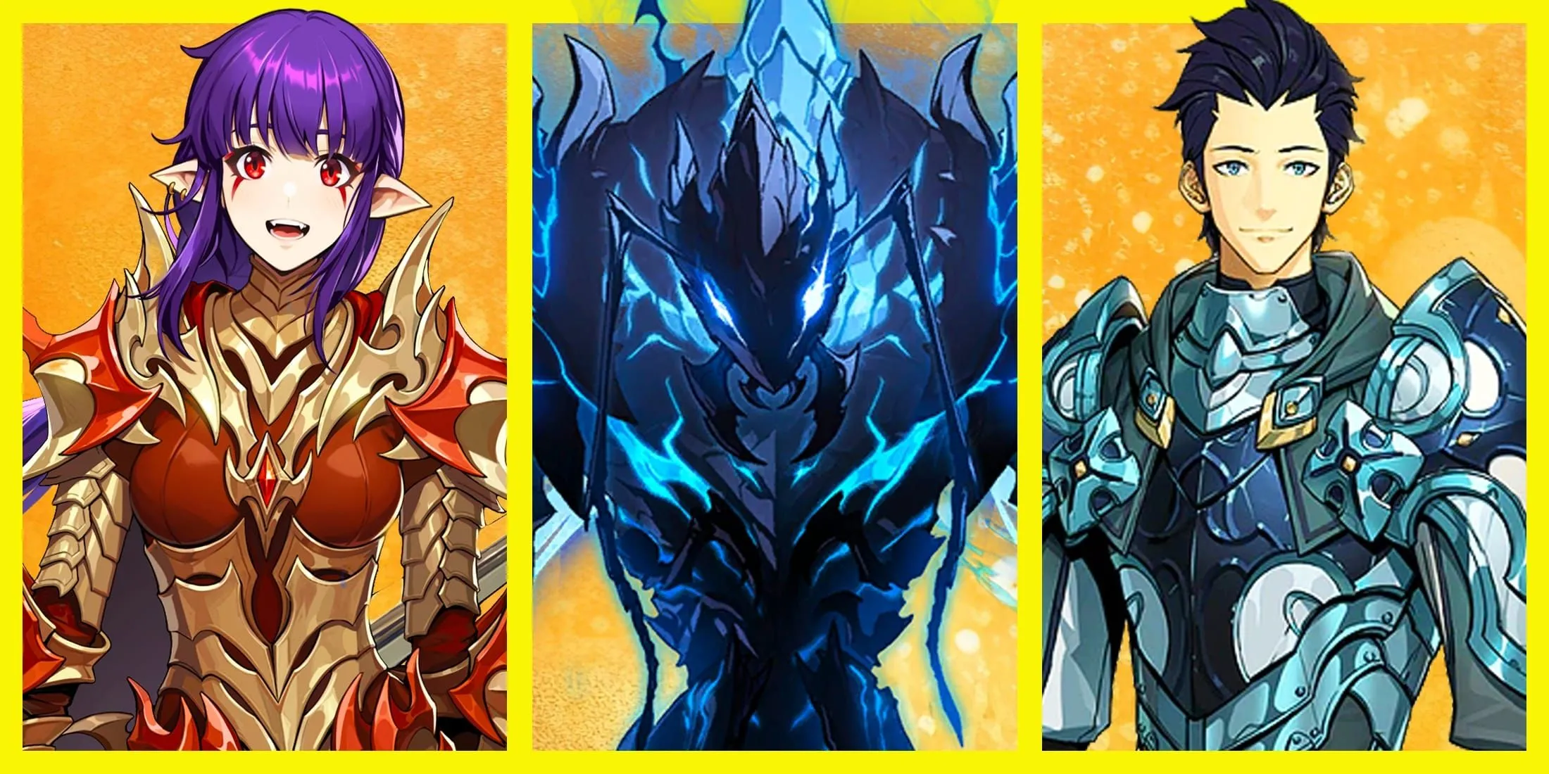 Hình ảnh các nhân vật mới nổi bật trong Solo Leveling Mùa 2, tượng trưng cho sự đa dạng sức mạnh của thợ săn S-Rank.
