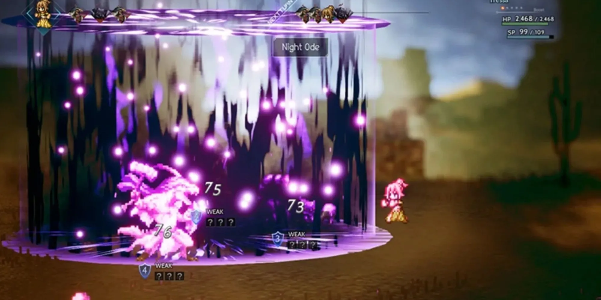 Hình ảnh gameplay game JRPG Octopath Traveler với đồ họa HD-2D độc đáo