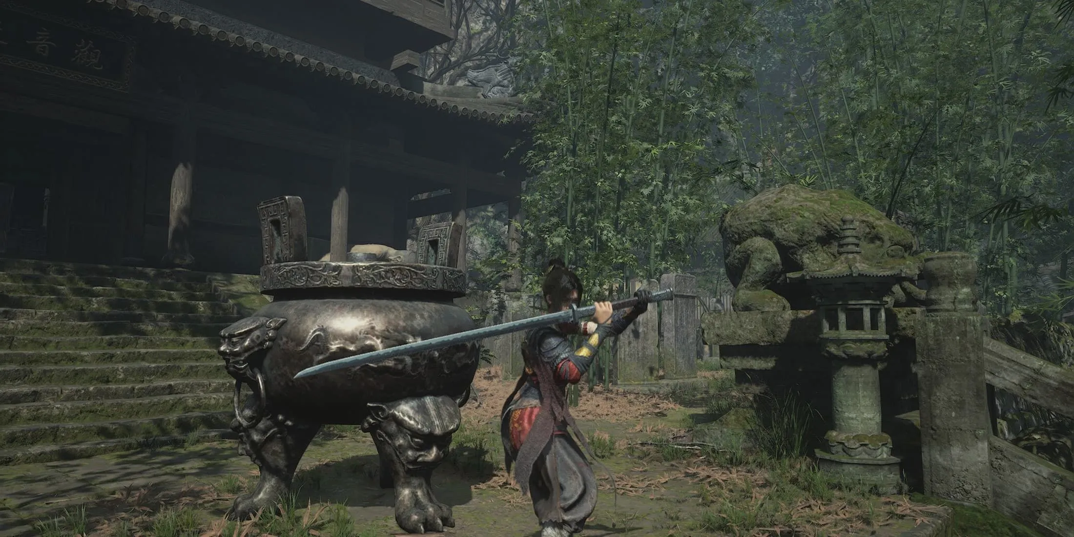 Hình ảnh minh họa một pha phản đòn bằng Kiếm Dài trong gameplay Wuchang: Fallen Feathers đầy kịch tính