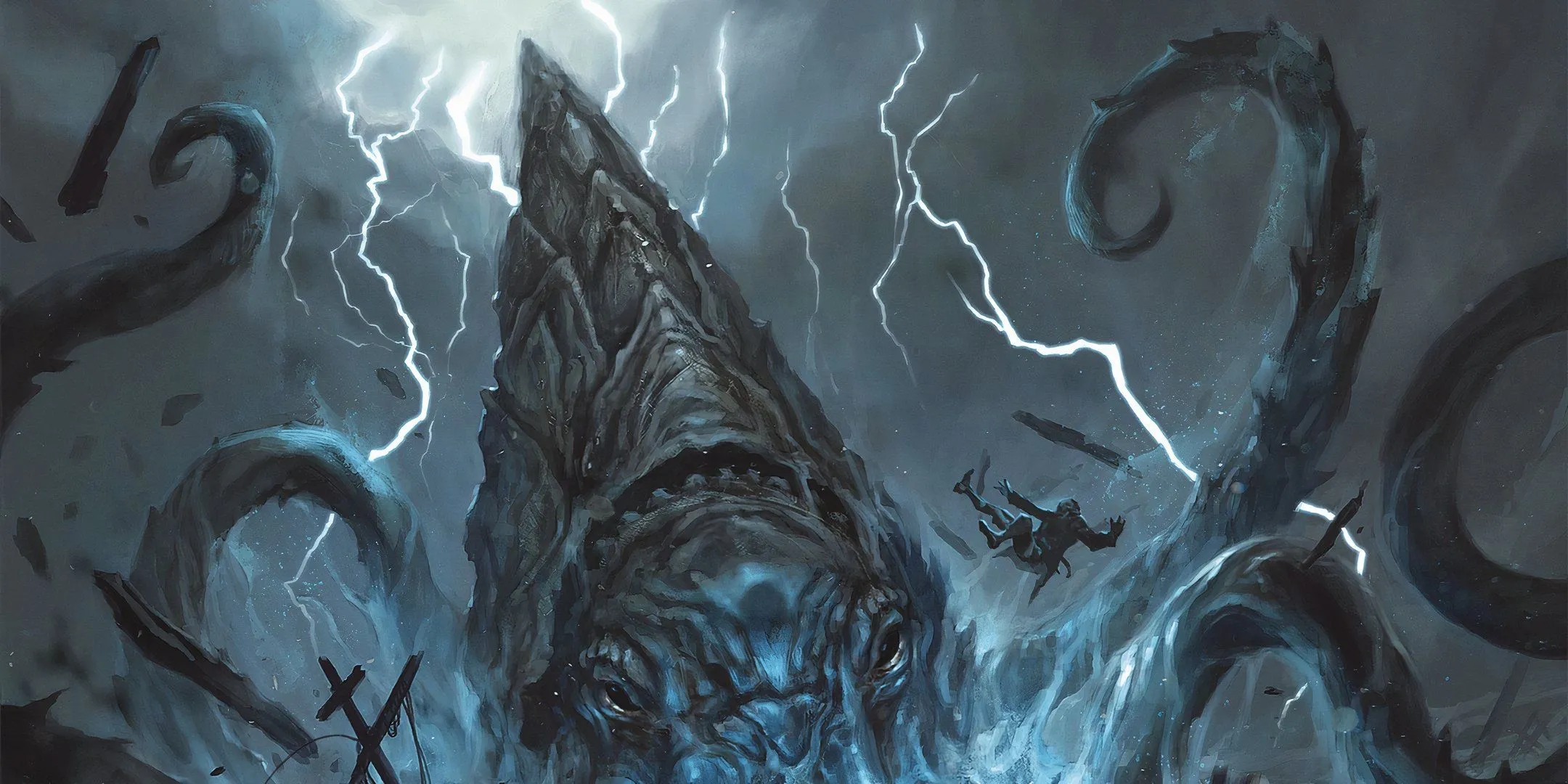 Hình ảnh một Kraken khổng lồ trong Dungeons &amp; Dragons, sinh vật biển nguy hiểm cho hải chiến