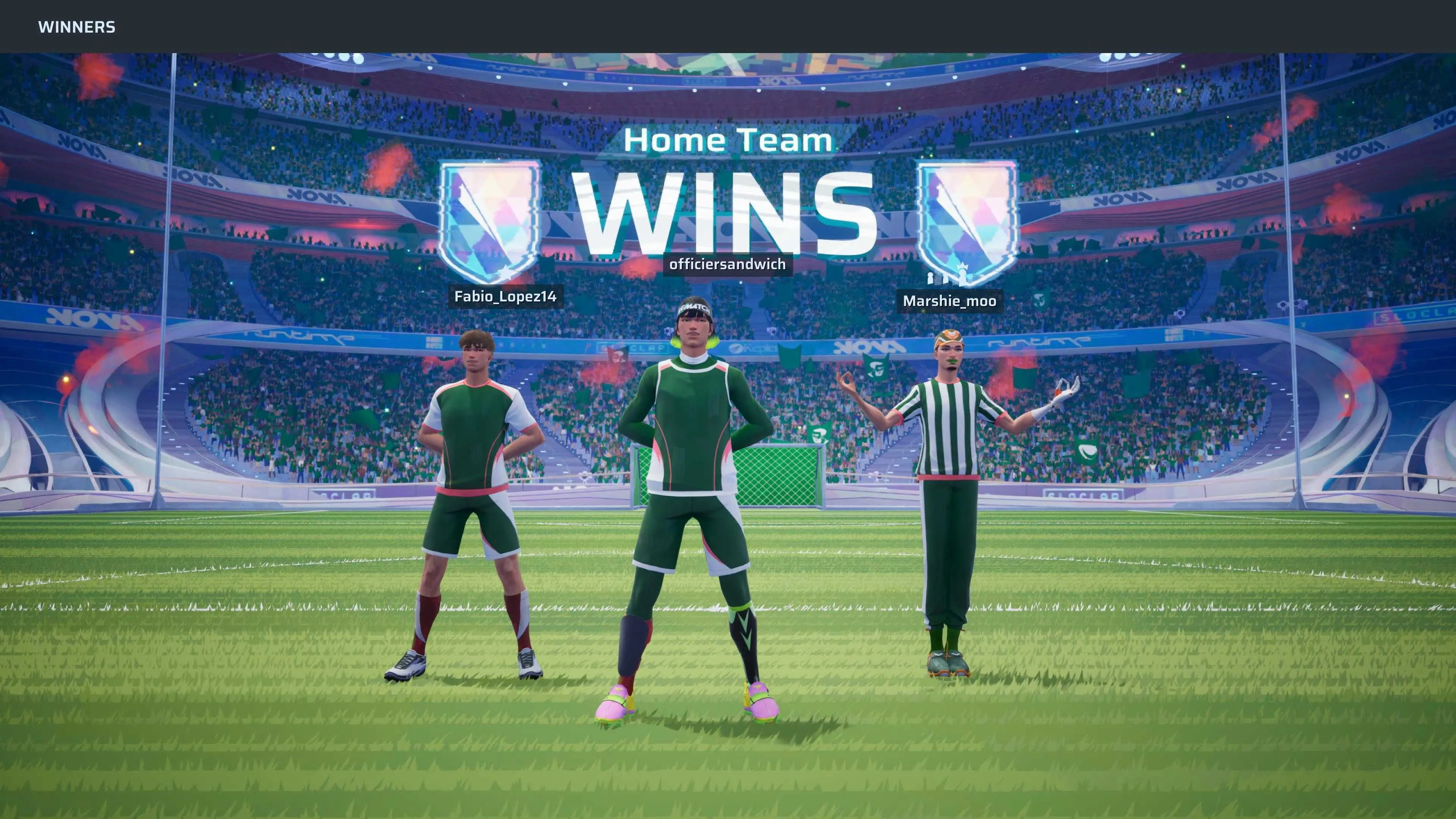 Khoảnh khắc ăn mừng chiến thắng trong Rematch, đối lập với kỳ vọng về một tựa game Esports chuyên nghiệp