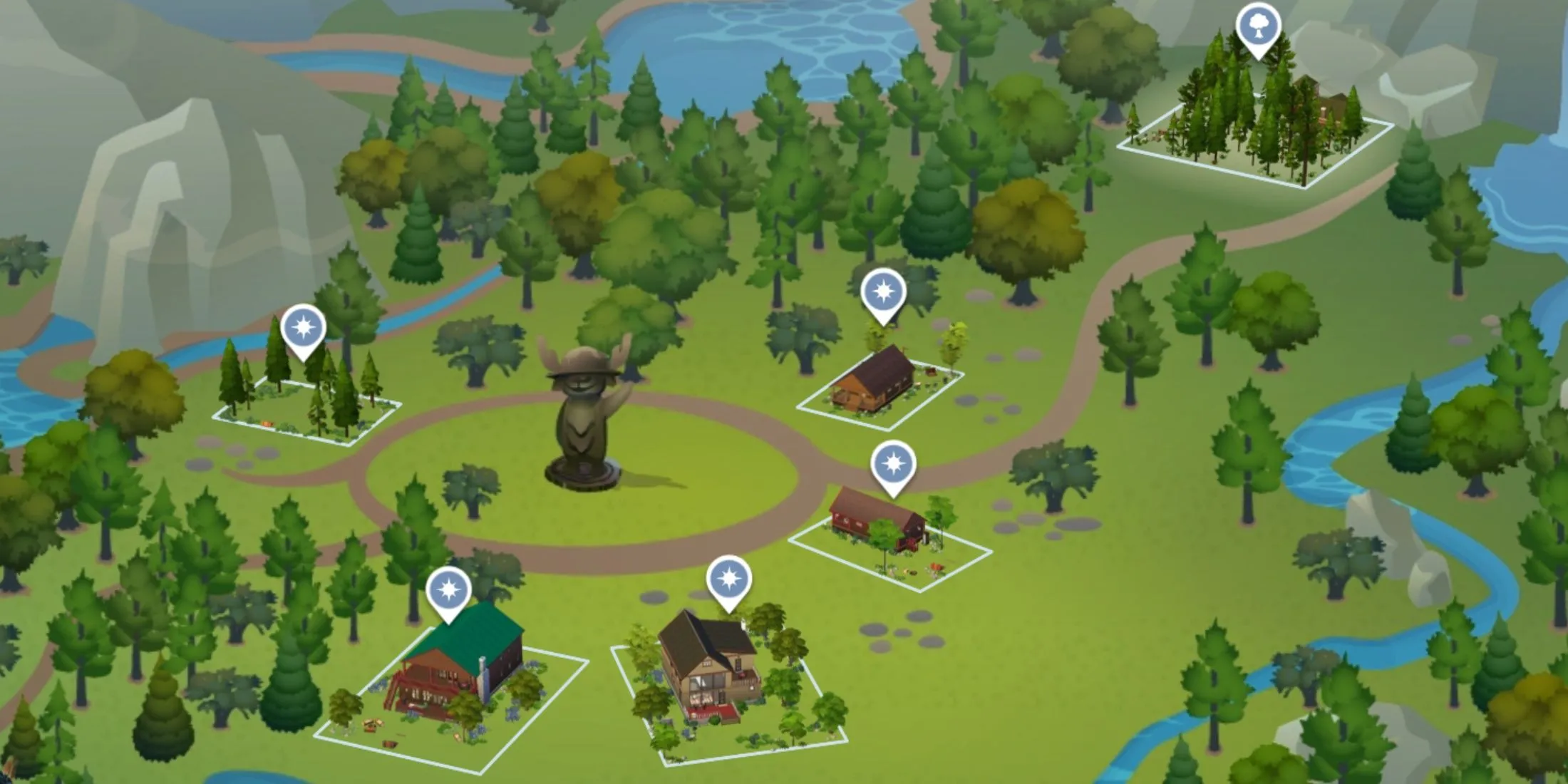 Khu cắm trại yên bình tại Granite Falls trong The Sims 4 Outdoor Retreat