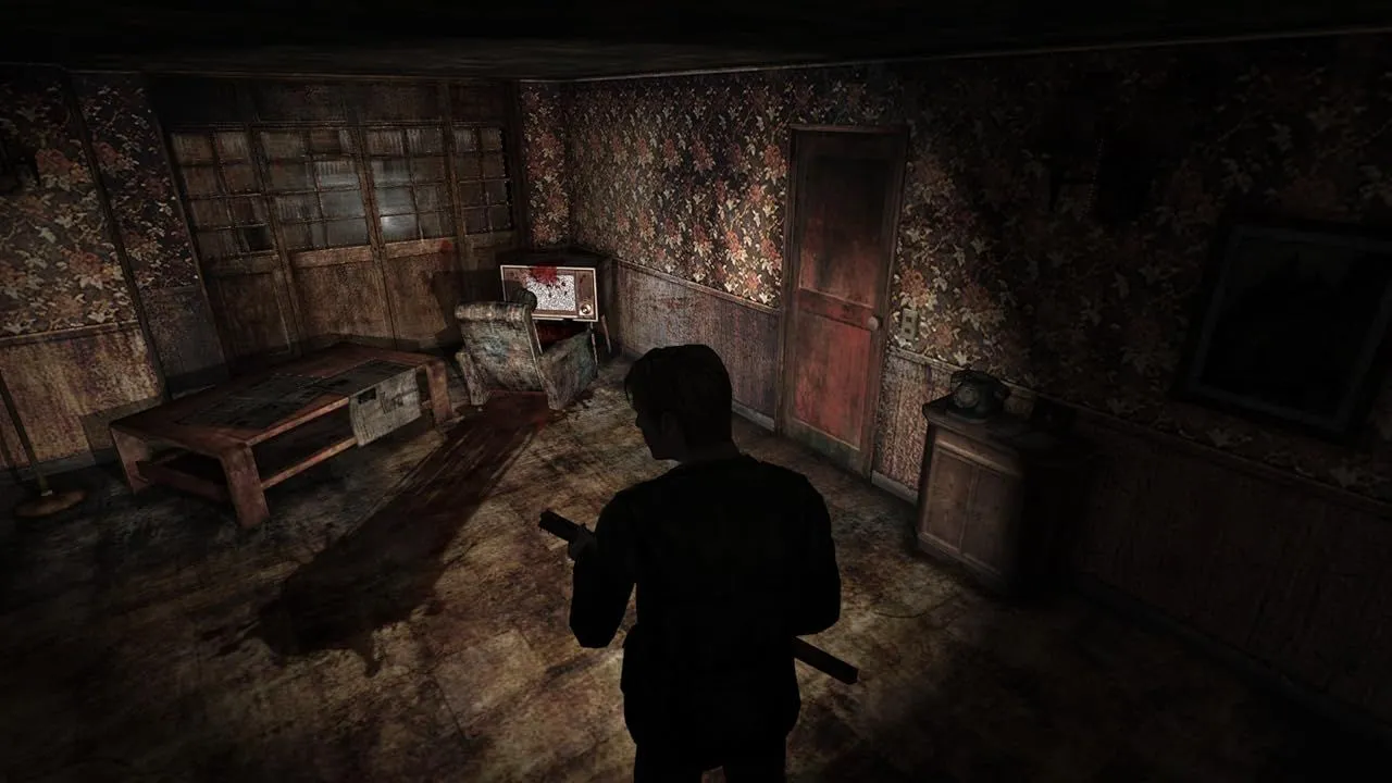 Khung cảnh đường phố Silent Hill chìm trong sương mù