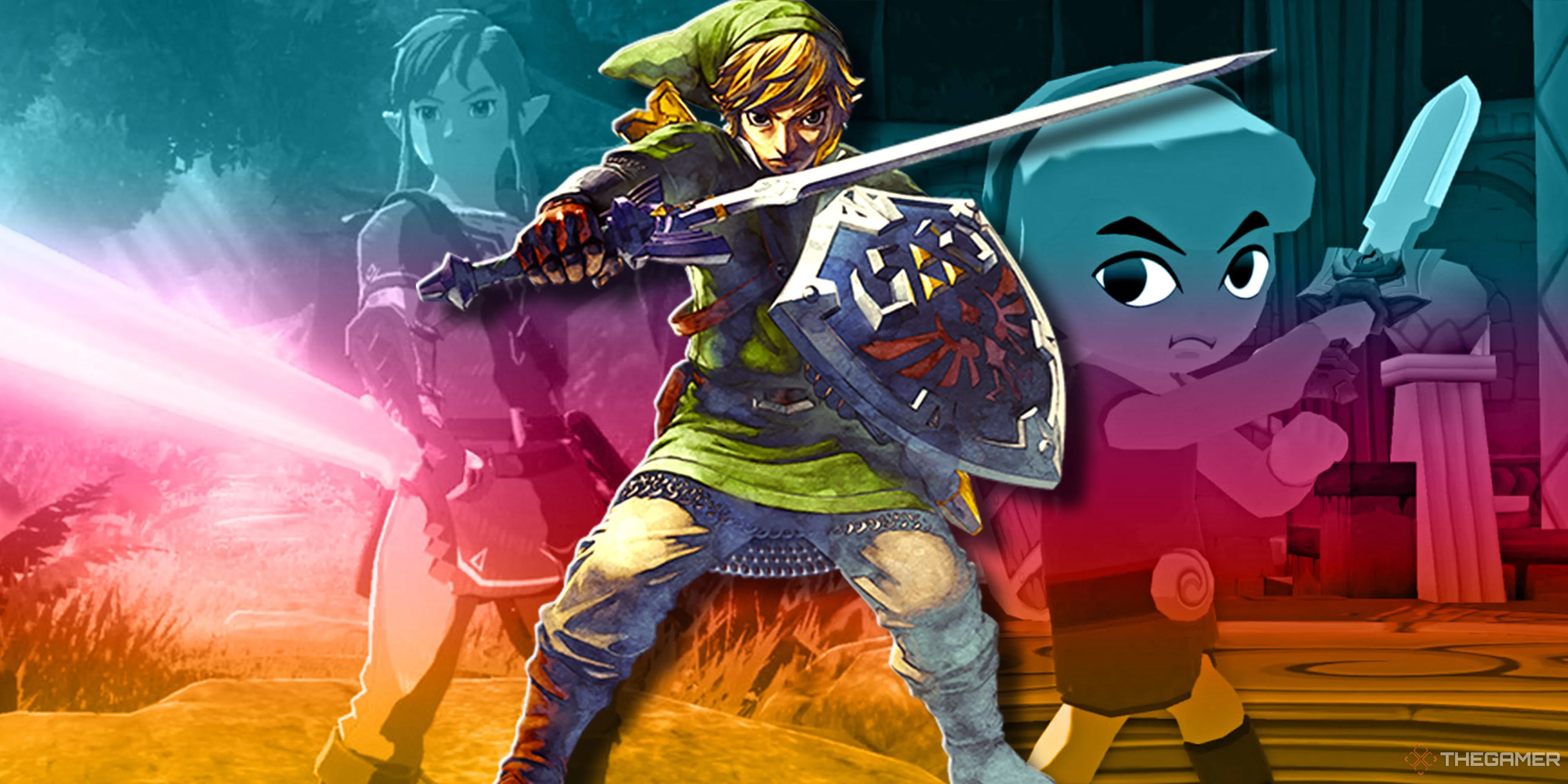 Link trong các phiên bản game The Legend of Zelda nổi bật như Breath of the Wild, Skyward Sword và Wind Waker