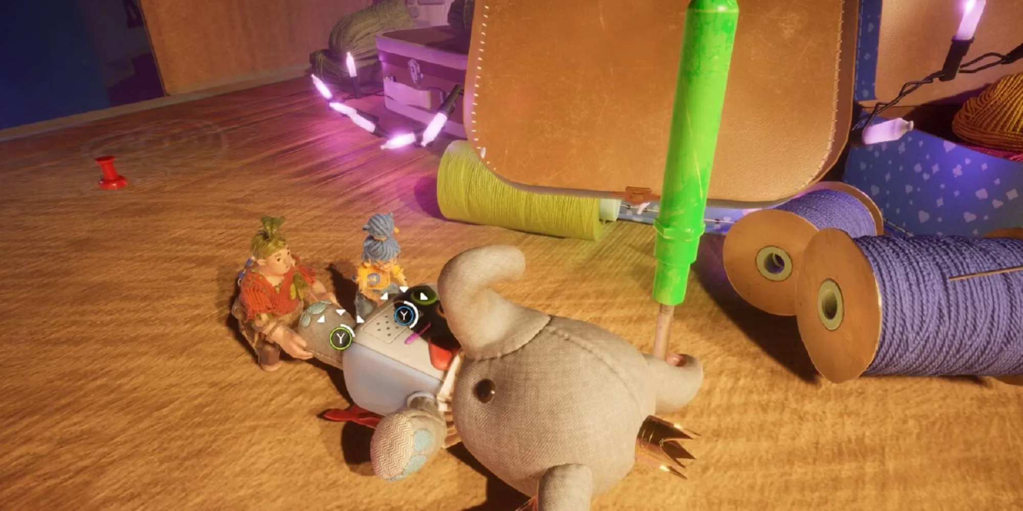 Một cảnh trong chương Elephant của It Takes Two, một trong những phần mà tác giả cảm thấy kéo dài không cần thiết.