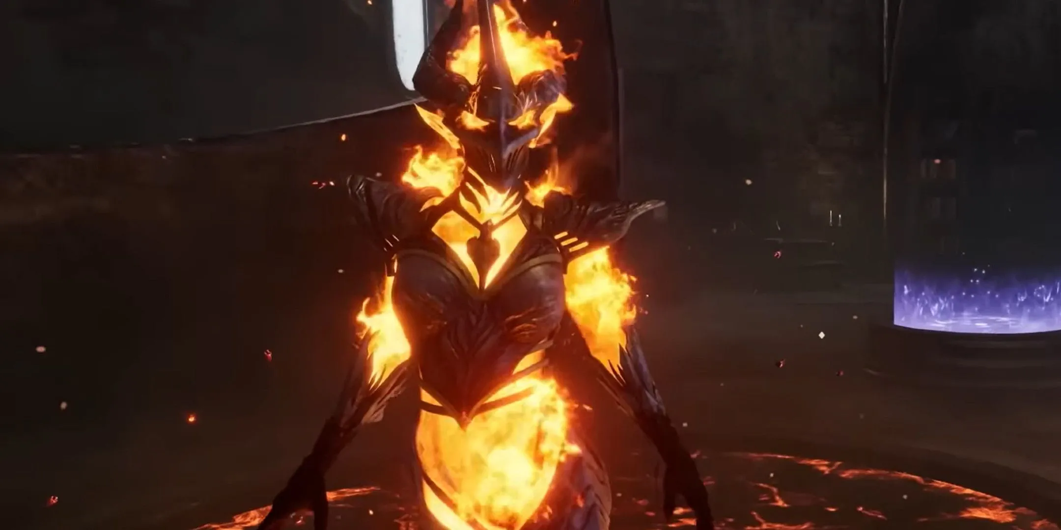 Một Flame Atronach rực lửa trong Oblivion Remastered