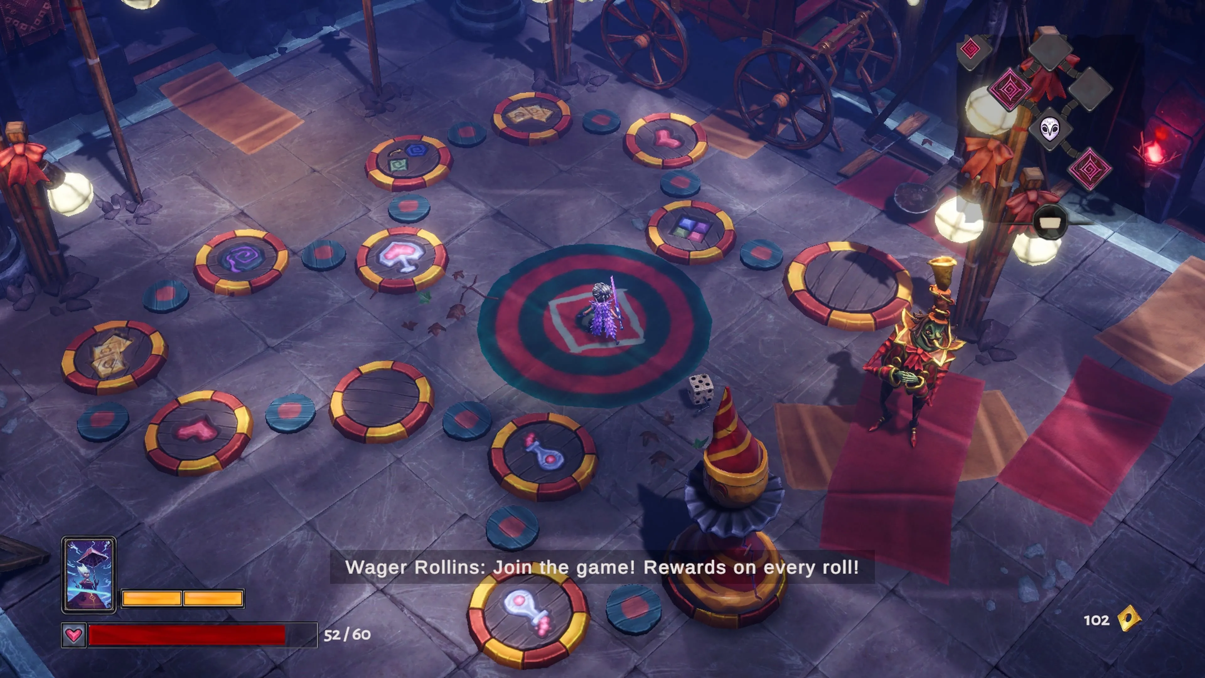 Một khung cảnh gameplay tổng thể trong Lost In Random The Eternal Die