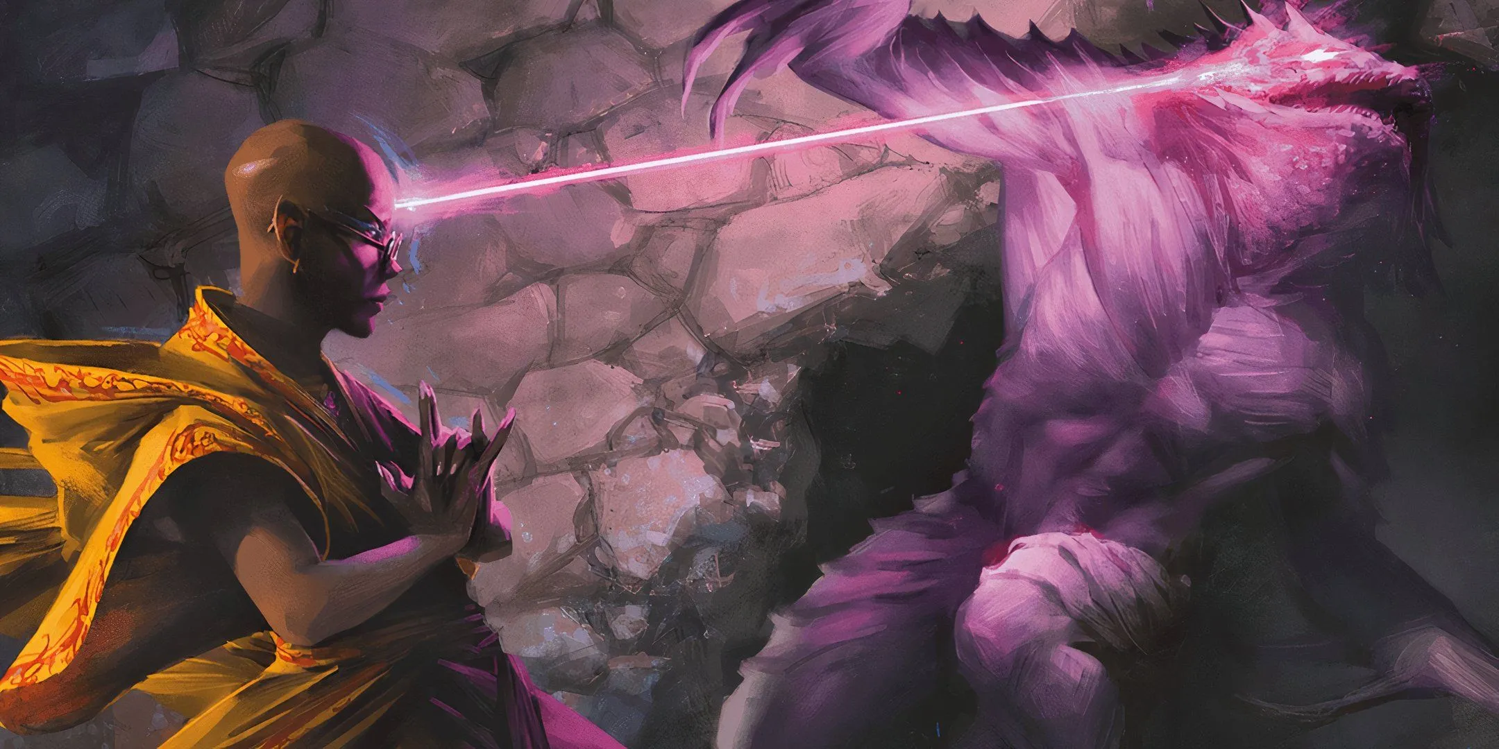 Một pháp sư dùng phép thuật Mind Sliver tấn công kẻ thù trong Dungeons &amp; Dragons
