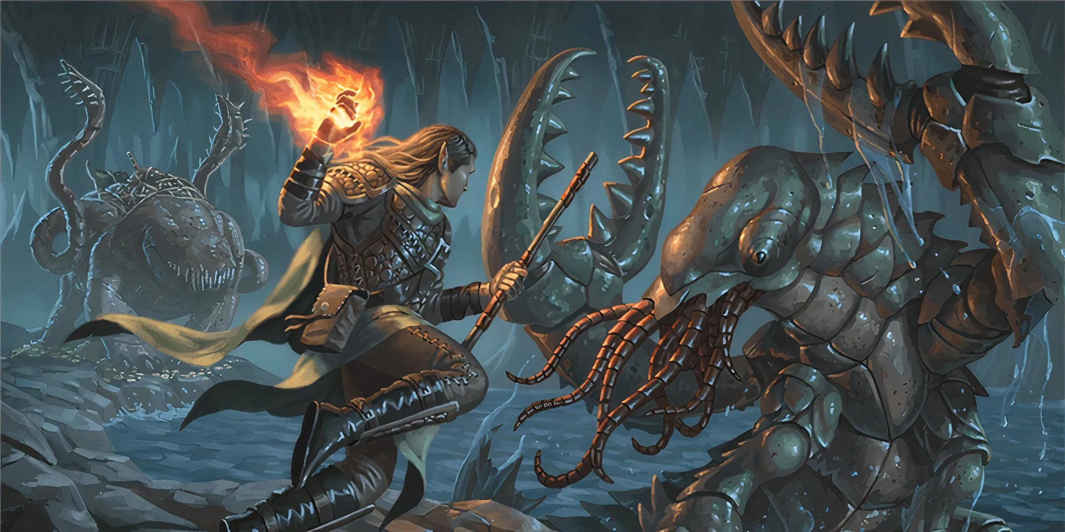 Người chơi Dungeons & Dragons giao chiến với quái vật trong hầm ngục