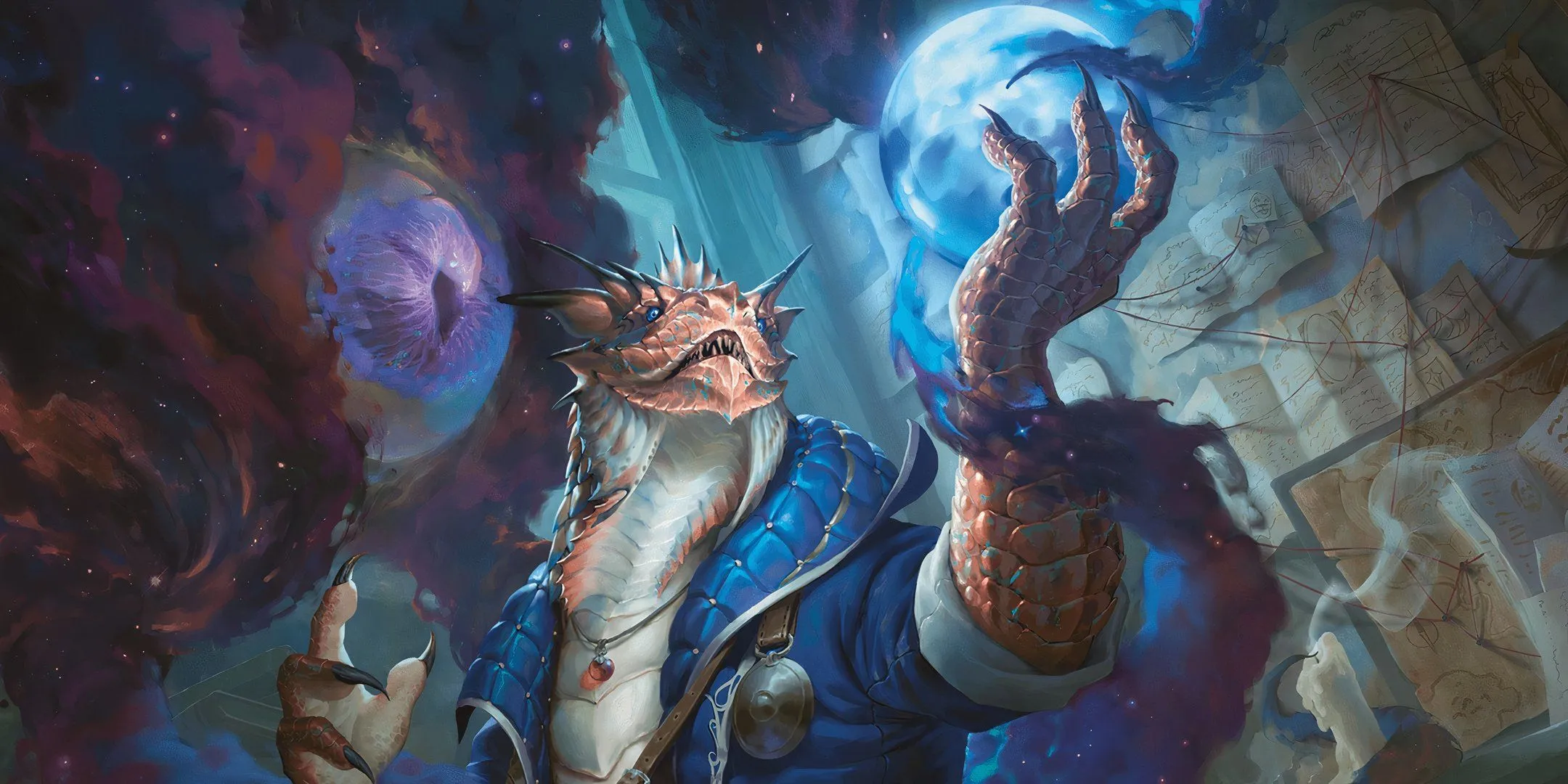 Nhân vật Dragonborne đỏ của Warlock trong Dungeons &amp; Dragons