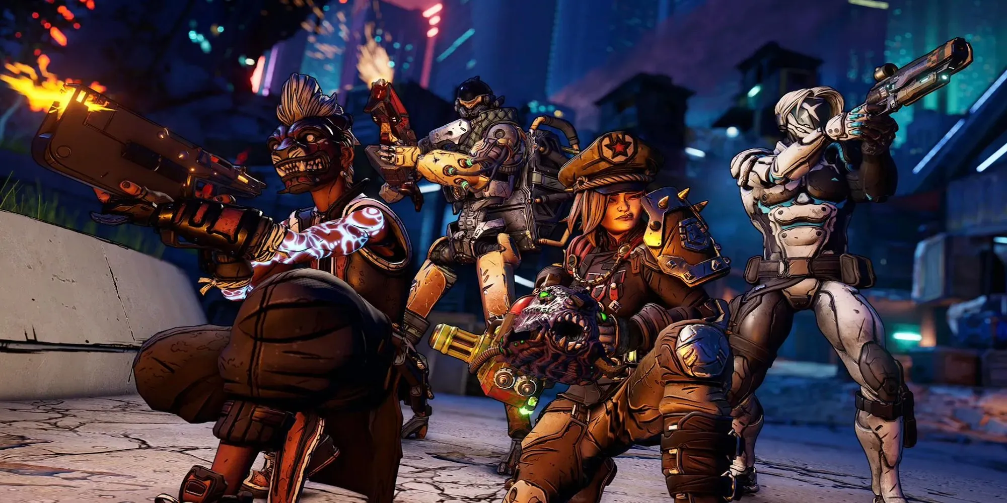 Nhân vật, tập hợp, cầm nhiều loại vũ khí (Borderlands 3)
