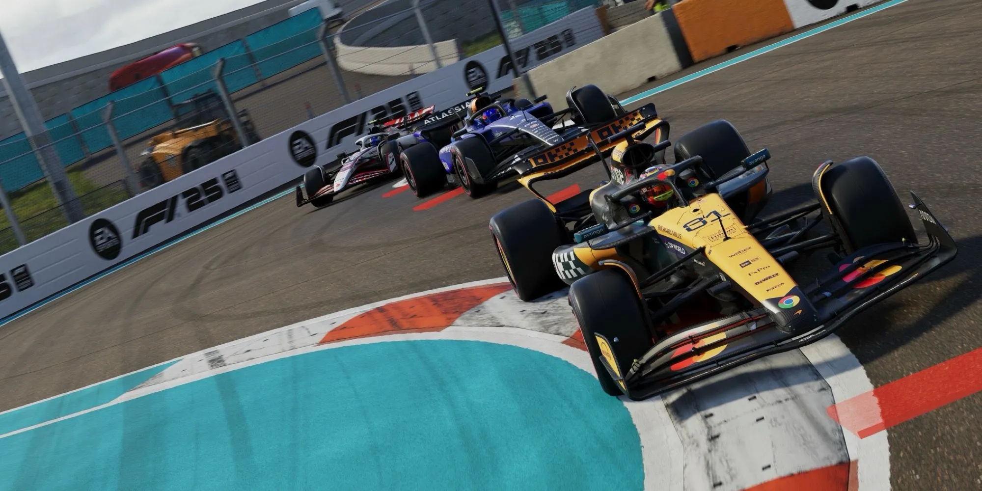 Oscar Piastri dẫn đầu đường đua Miami GP trong chế độ Career của F1 25