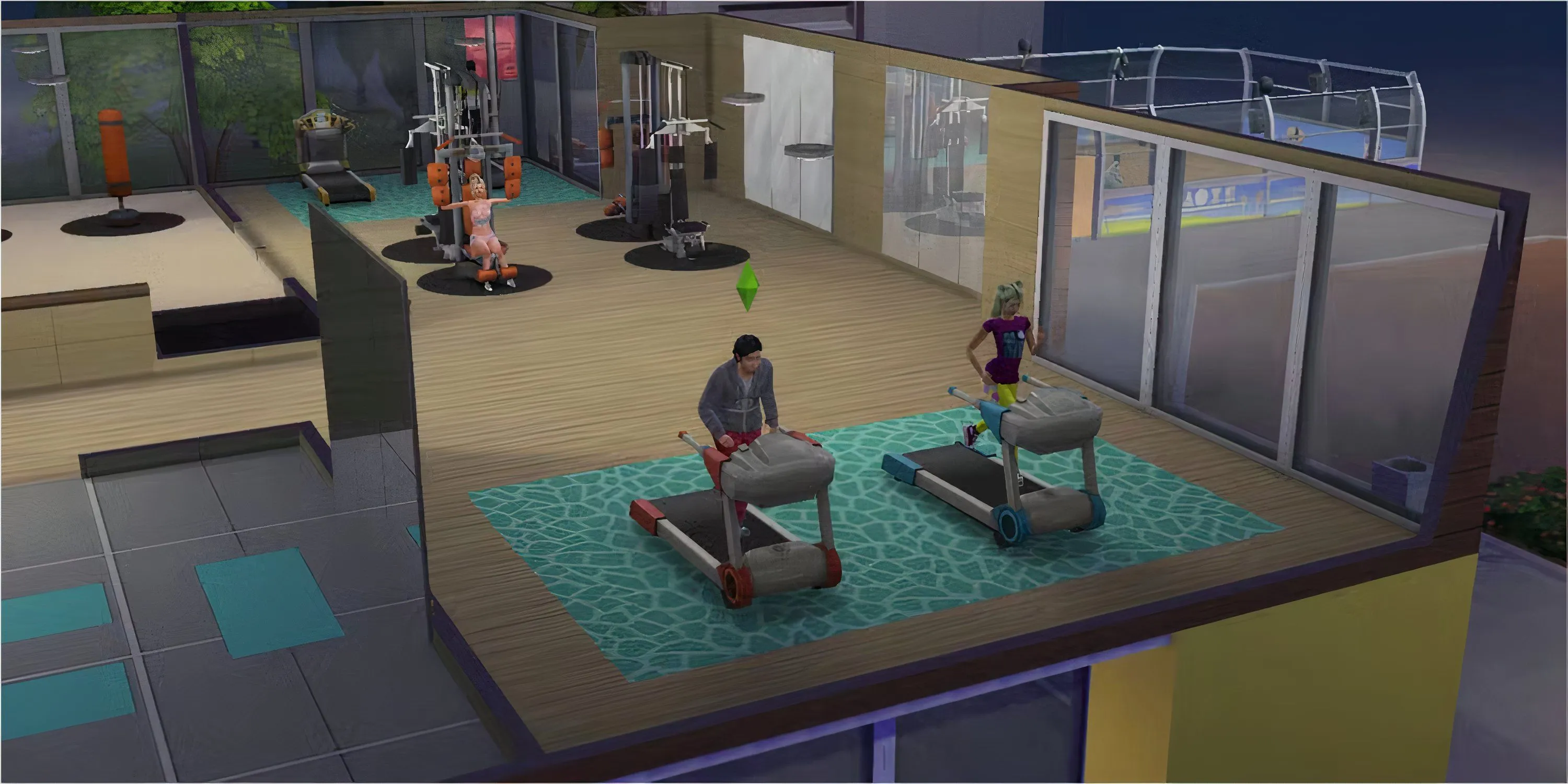 Phòng tập Pectoral Fitness Gym hiện đại trong The Sims 4 Del Sol Valley