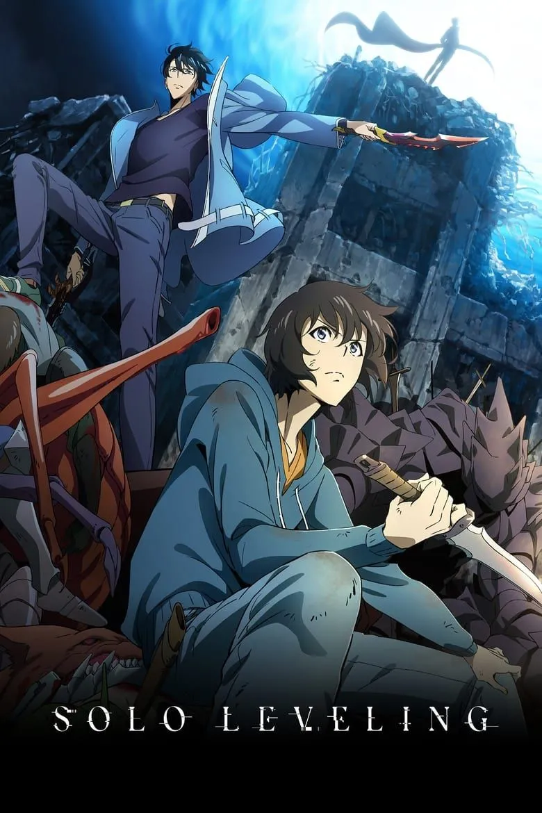 Poster chính thức của Solo Leveling anime với Sung Jinwoo