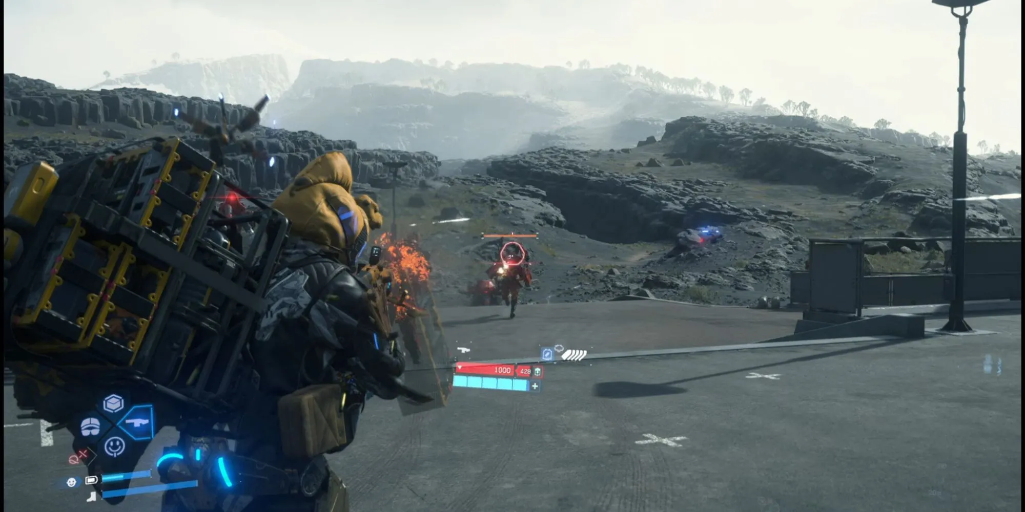 Sam Bridges sử dụng vũ khí mới trong Death Stranding 2