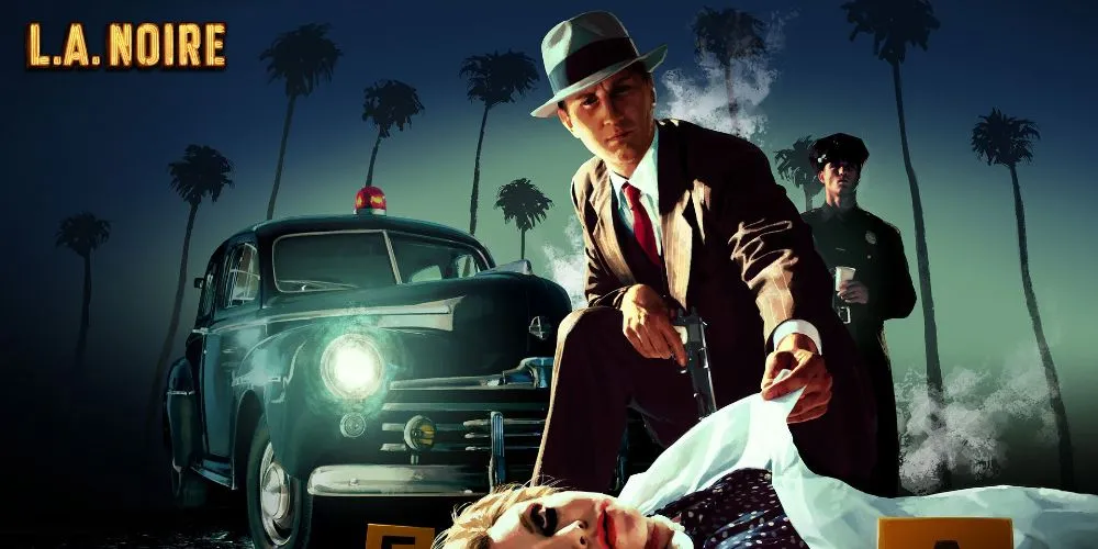 Thám tử Cole Phelps khám phá hiện trường vụ án trong LA Noire