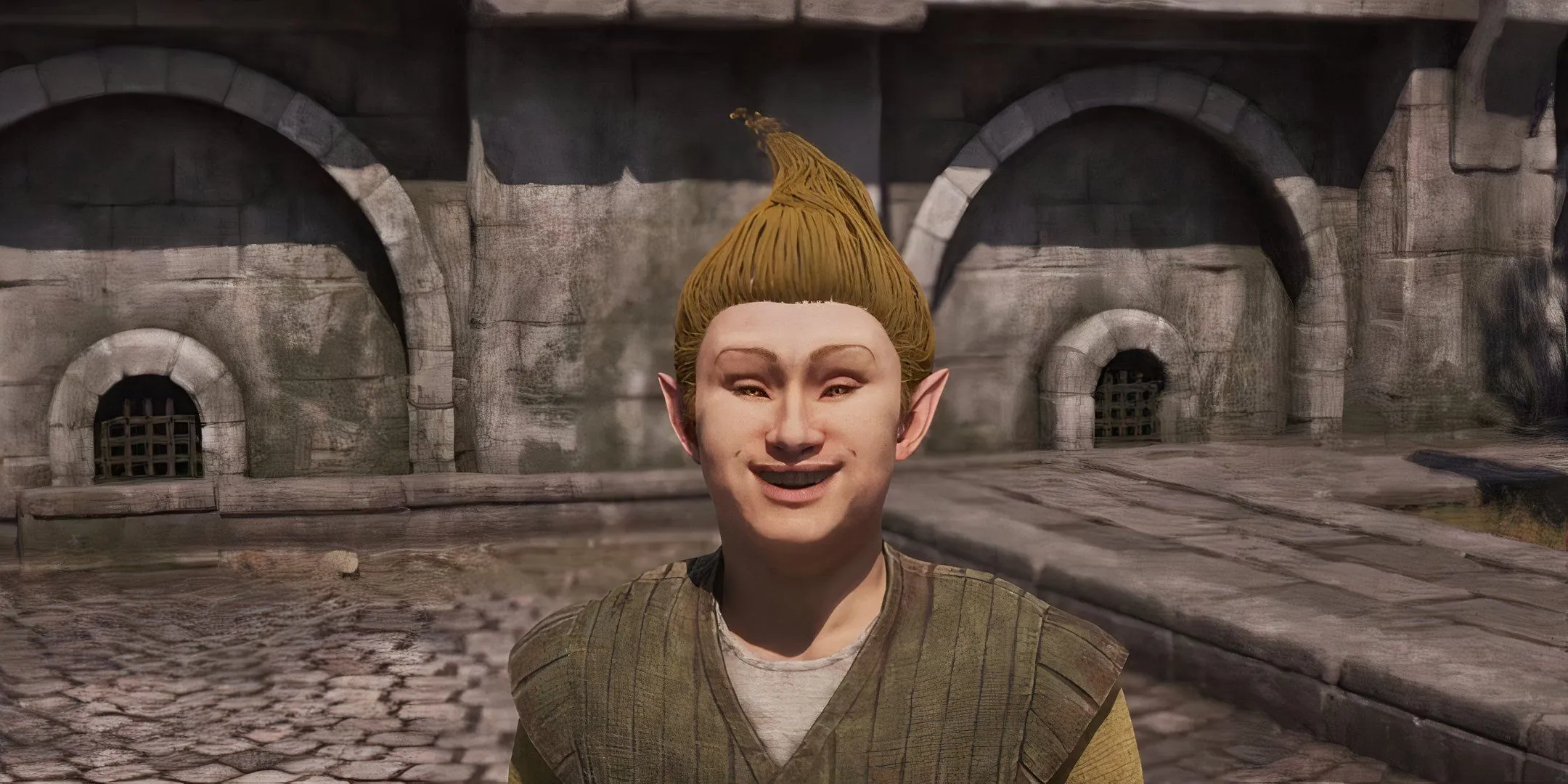 The Adoring Fan với nụ cười đặc trưng trong Oblivion Remastered