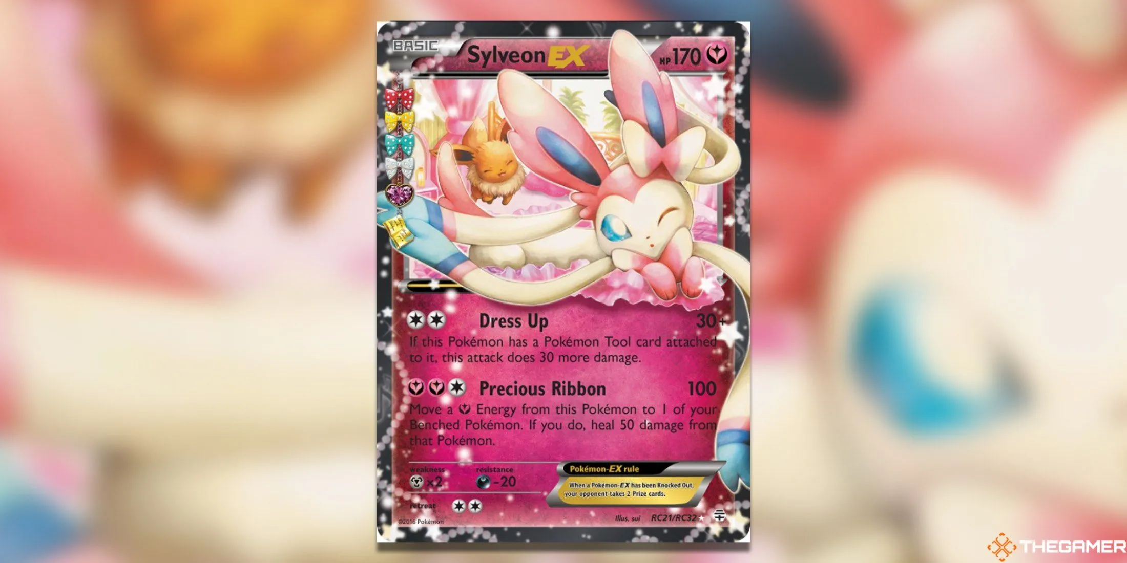 Thẻ bài Pokemon TCG Sylveon EX Ultra Rare từ bộ Generations Radiant Collection