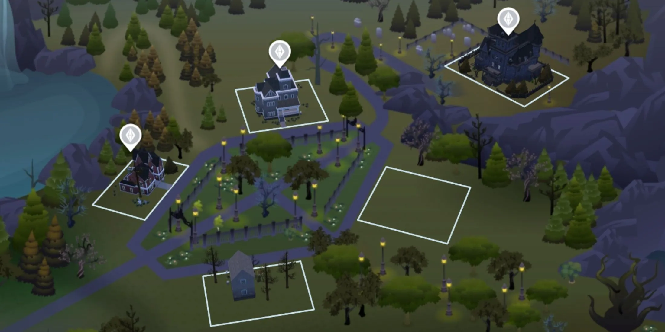 Thế giới Forgotten Hollow u ám, lý tưởng cho ma cà rồng trong The Sims 4