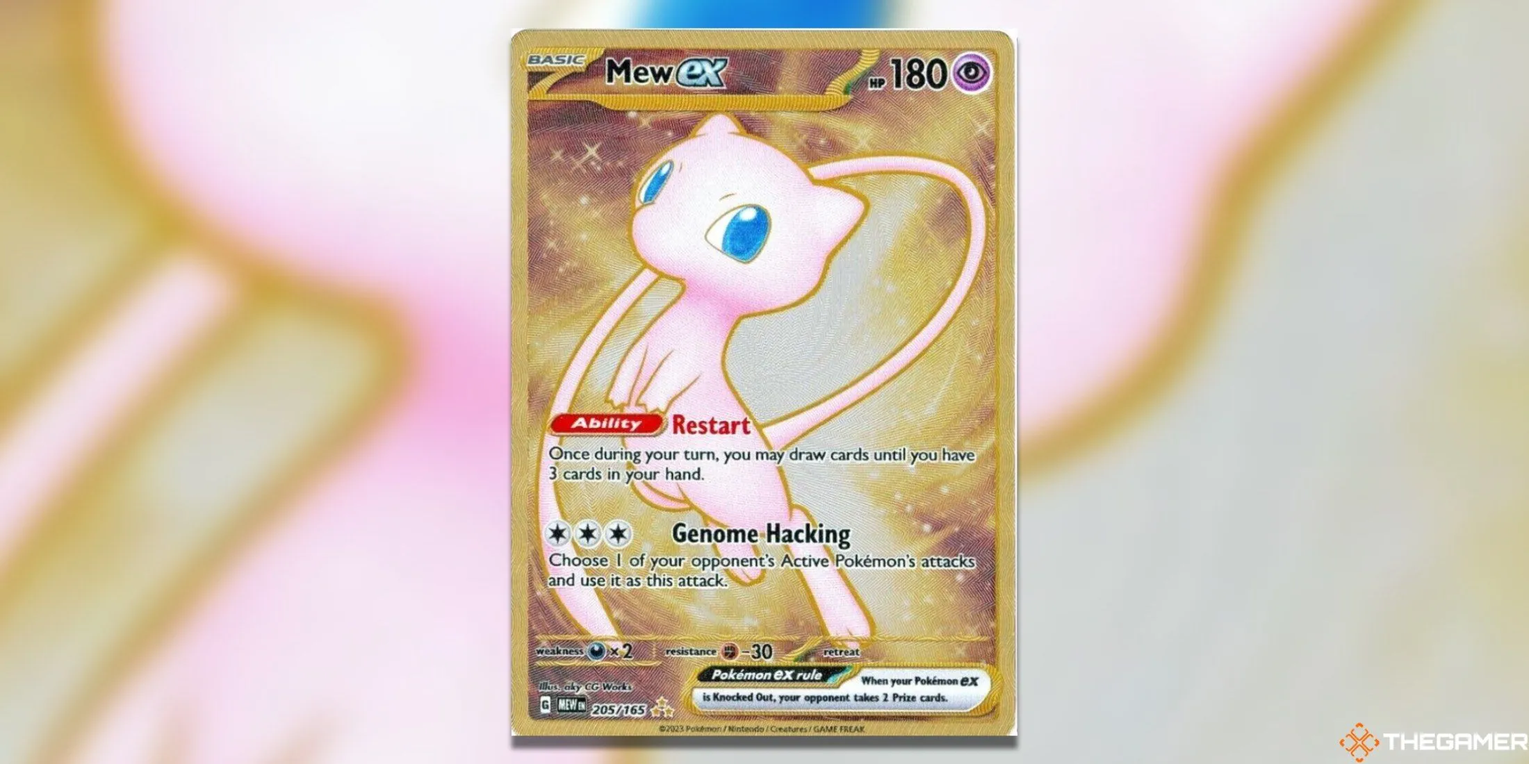 Thẻ Mew ex Hyper Rare Metal từ bộ Scarlet &amp; Violet 151 Pokemon TCG