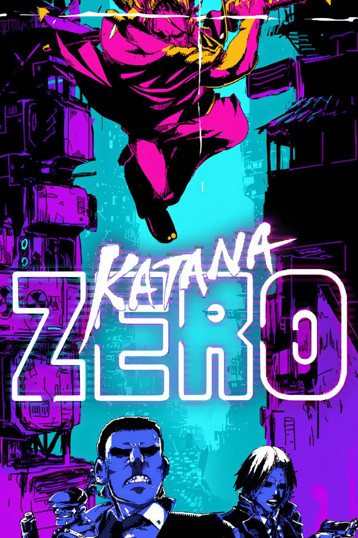 Tổng hợp hình ảnh về phong cách đồ họa pixel art và các pha hành động trong Katana Zero.
