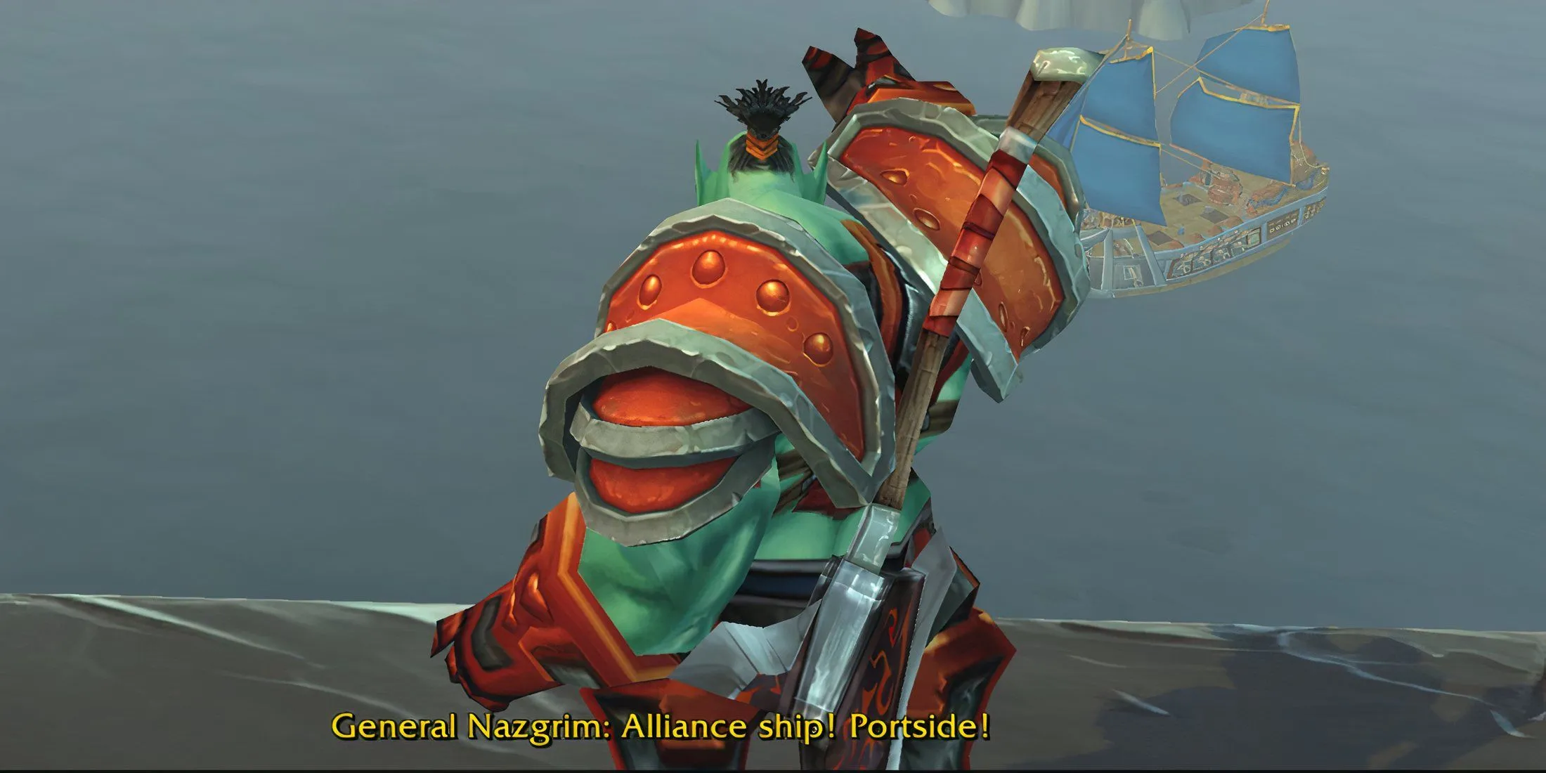 Tướng Nazgrim của phe Horde, NPC hướng dẫn nhiệm vụ đến Pandaria trong WoW Mists of Pandaria