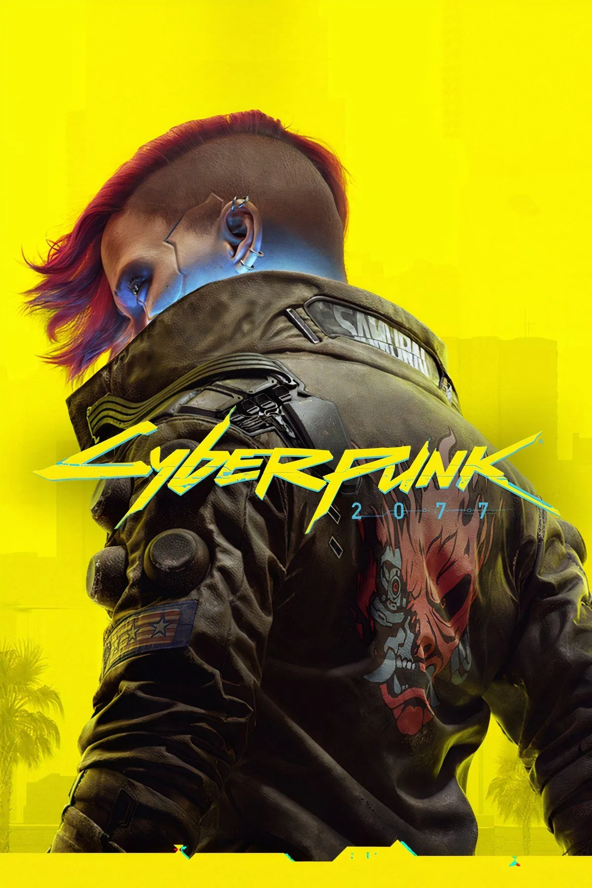 V trên nền thành phố Night City rực rỡ neon trong Cyberpunk 2077