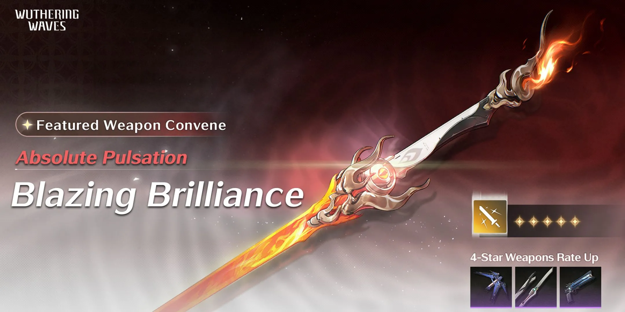 Vũ khí Blazing Brilliance đi kèm banner Changli Wuthering Waves