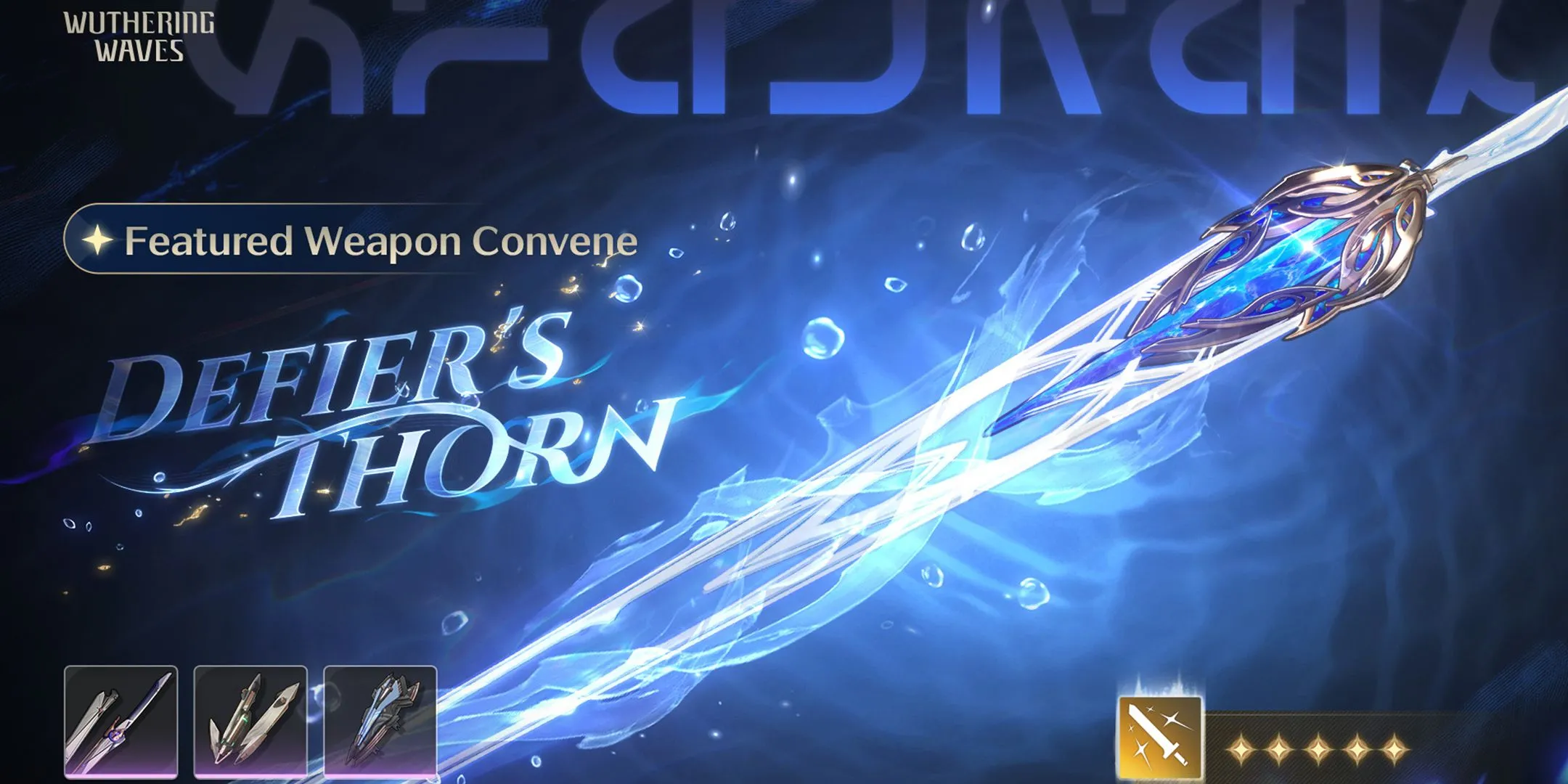 Vũ khí Defier's Thorn đi kèm banner Cartethyia Wuthering Waves