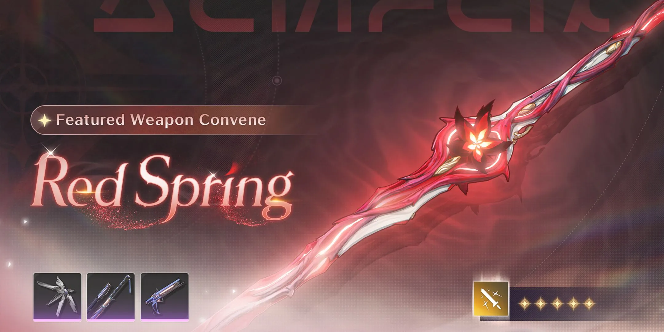 Vũ khí Red Spring đi kèm banner Camellya Wuthering Waves