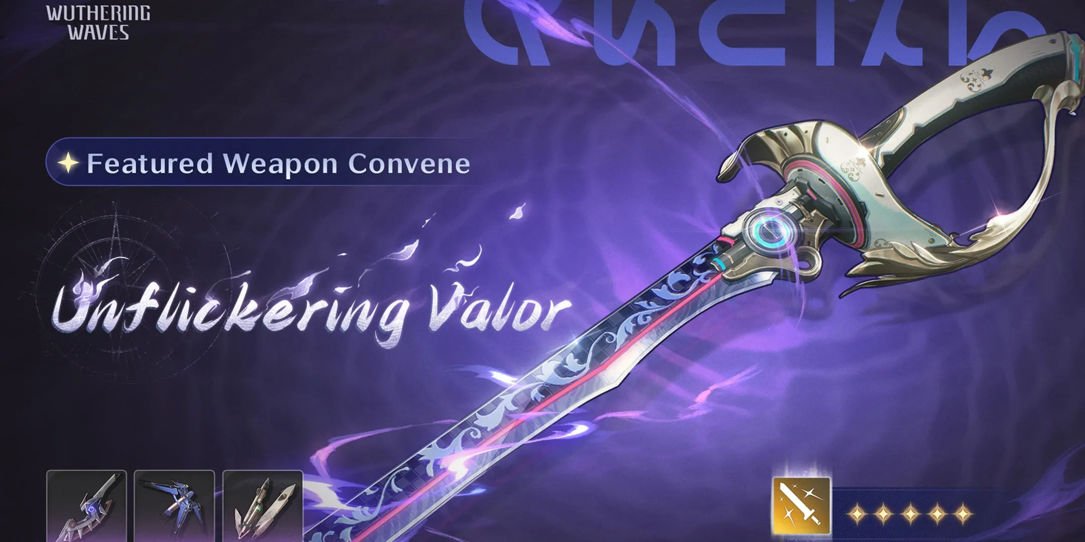 Vũ khí Unflickering Valor đi kèm banner Brant Wuthering Waves